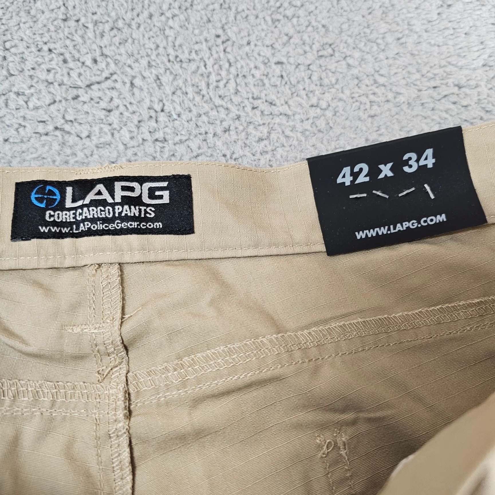 Vintage LA Police Gear Core Cargo Pants Mens 42x34 Khaki Ripstop BTP9001 Cargo Pants Regular Khaki Army Shirt? Size US 42 / EU 58 - 3 Thumbnail