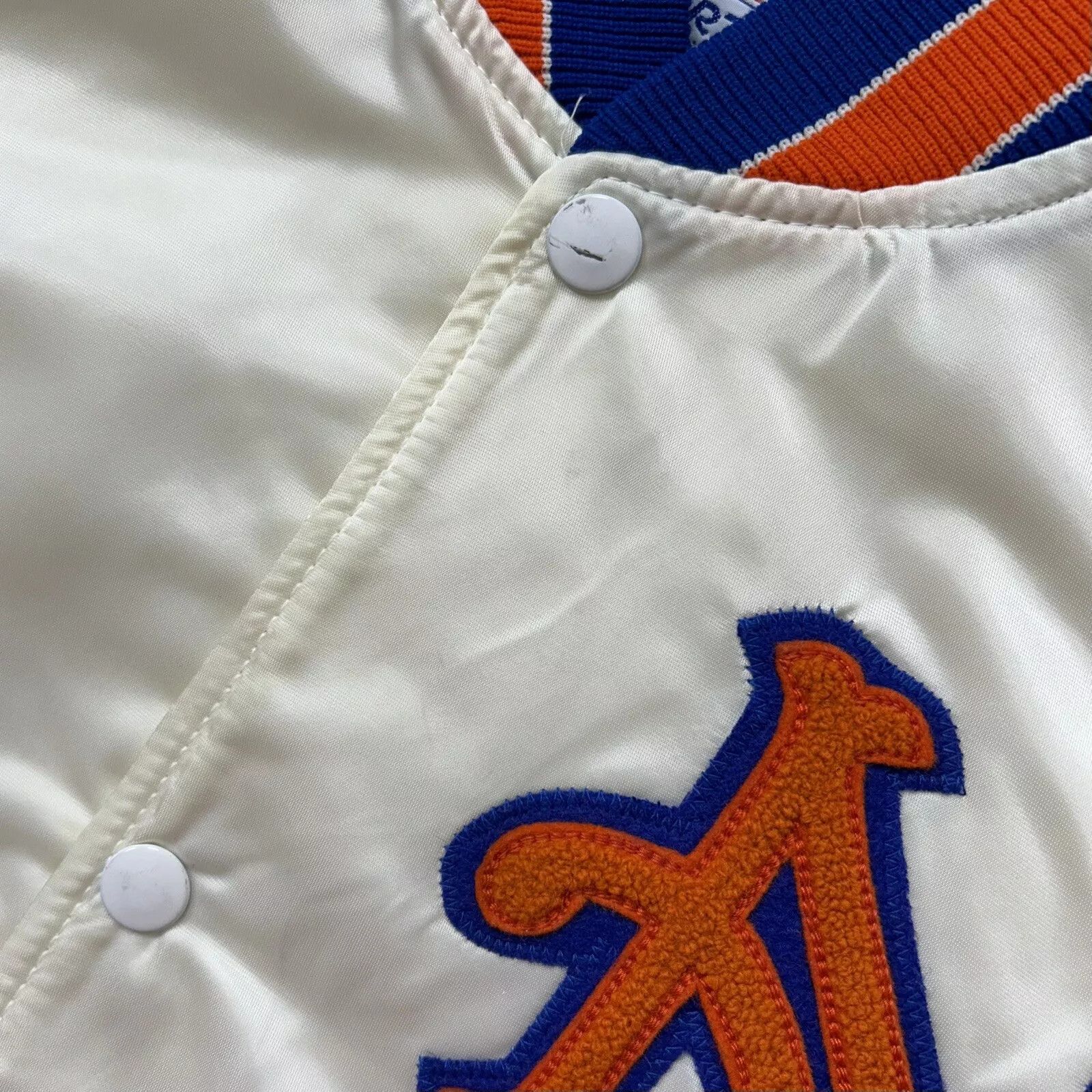 MLB × Starter × Vintage ARE VTG 90s MLB NEW YORK METS SATIN JACKET MADE IN USA Size US XL / EU 56 / 4 - 9 Thumbnail