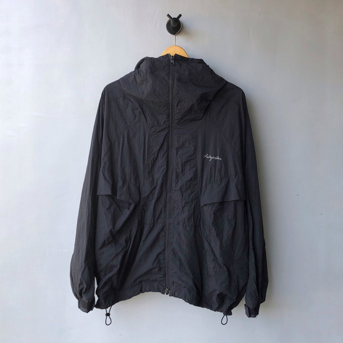 Japanese Brand D5OVE Metallic Black Technical Jacket Pleated Effect Size US XL / EU 56 / 4 - 2 Thumbnail