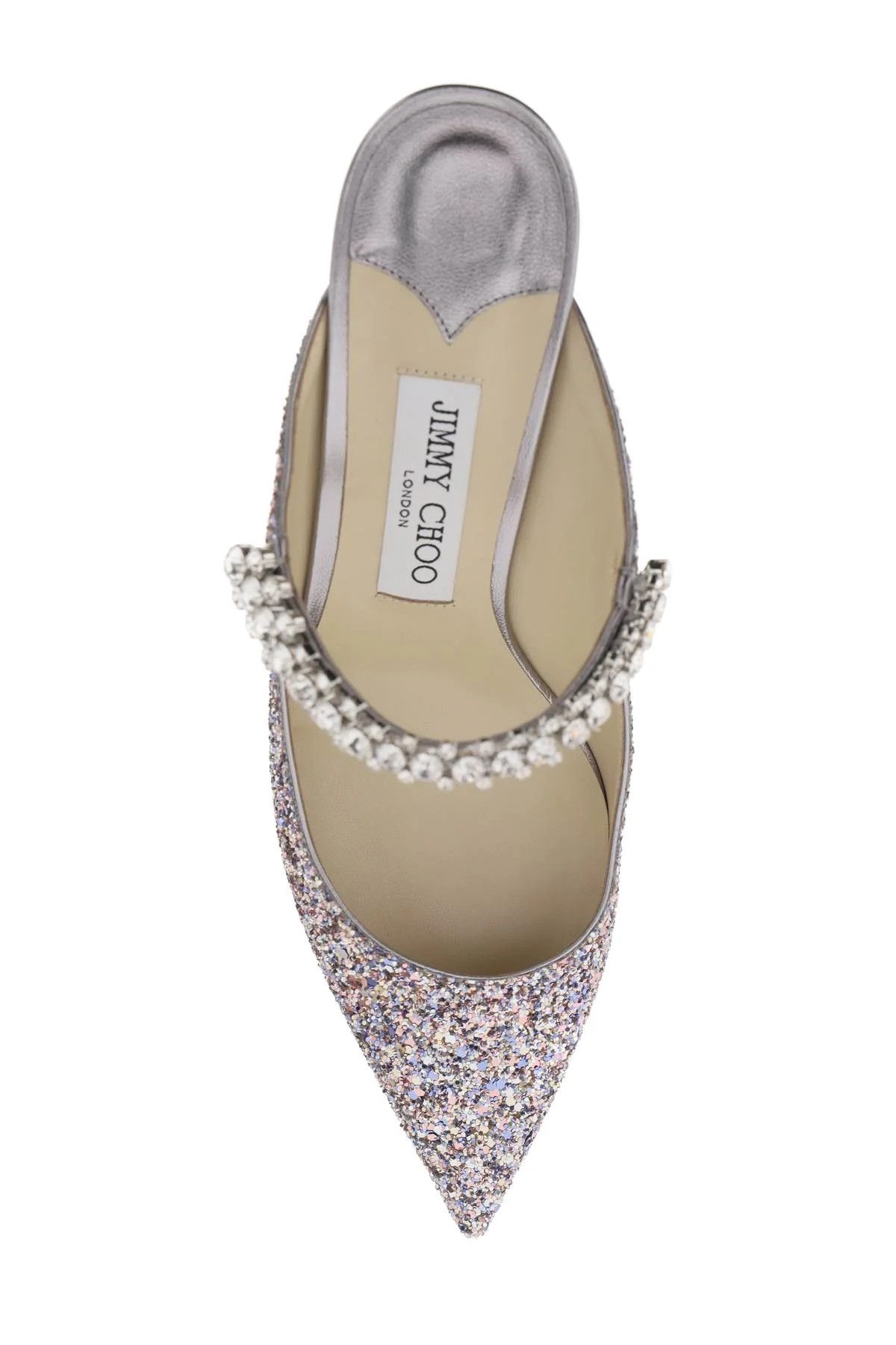 Jimmy Choo o1s22i1n1024 Bing 65 Glitter Mules in Multicolor Size US 6 / IT 36 - 2 Thumbnail