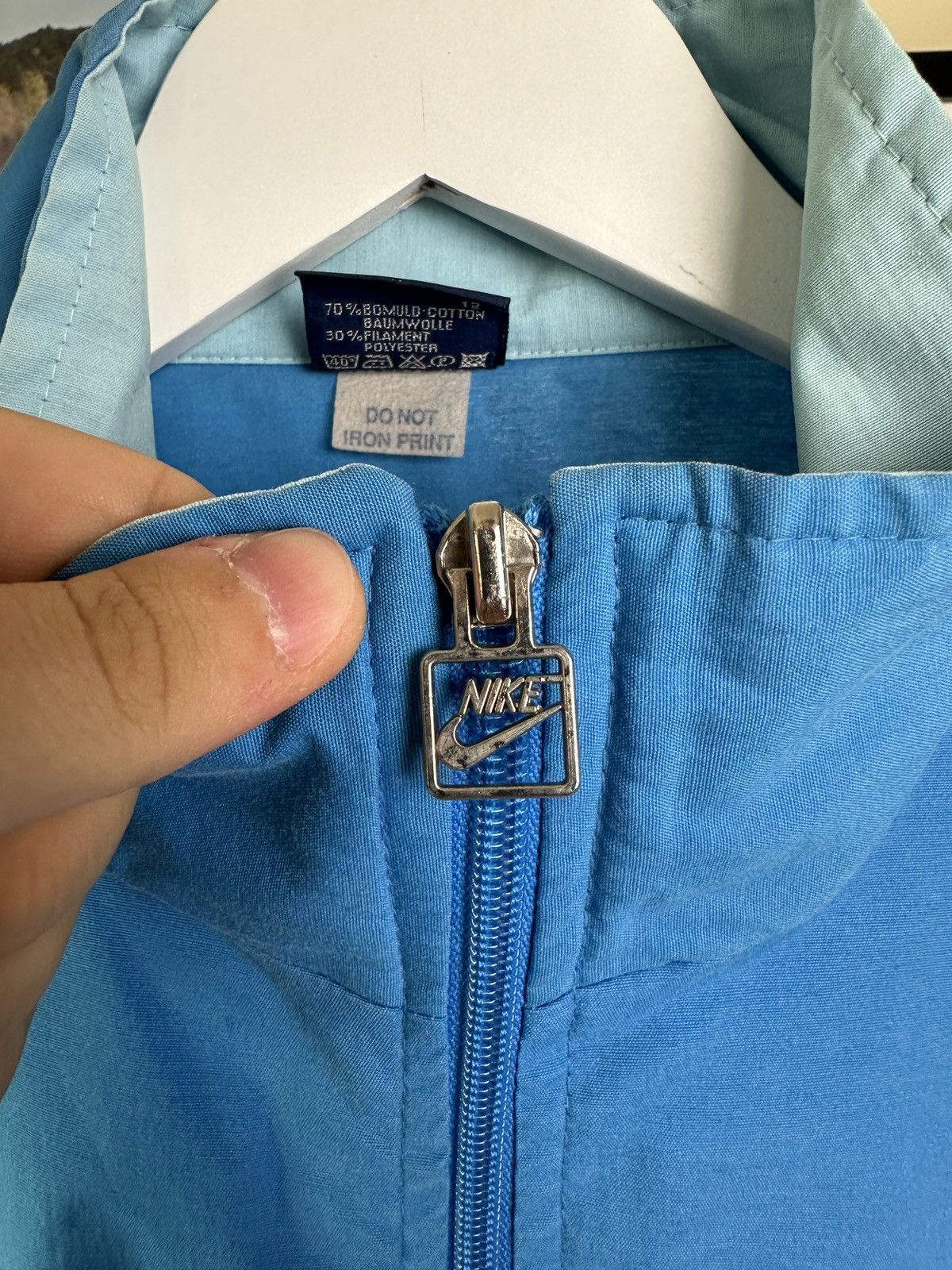 Nike × Vintage Vintage blue anorak jacket Nike 80s Size US L / EU 52-54 / 3 - 2 Thumbnail