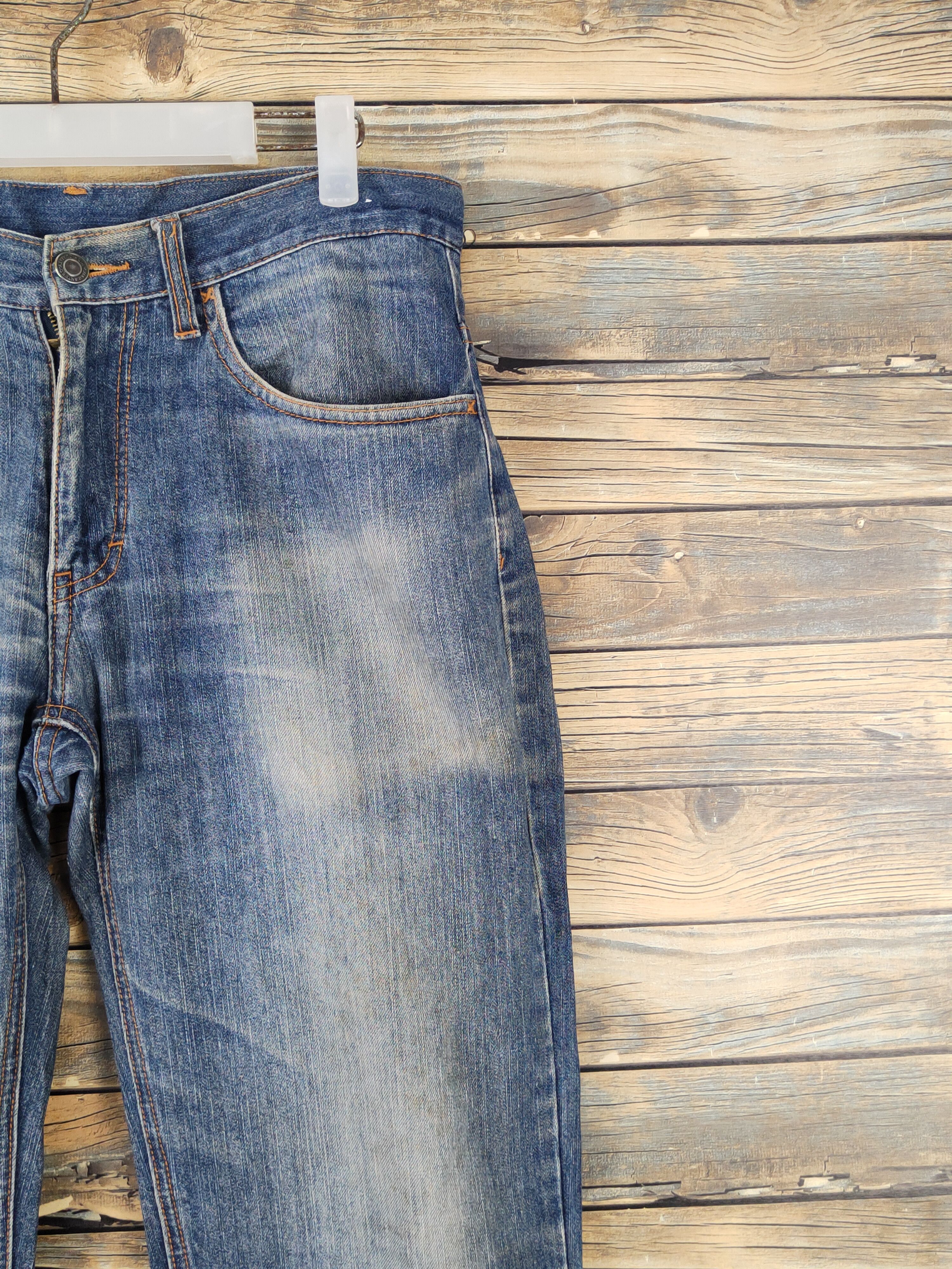 Japanese Brand Japanese Brand Blue Distressed Ripped denim Jeans #W1801 Size US 32 / EU 48 - 5 Thumbnail