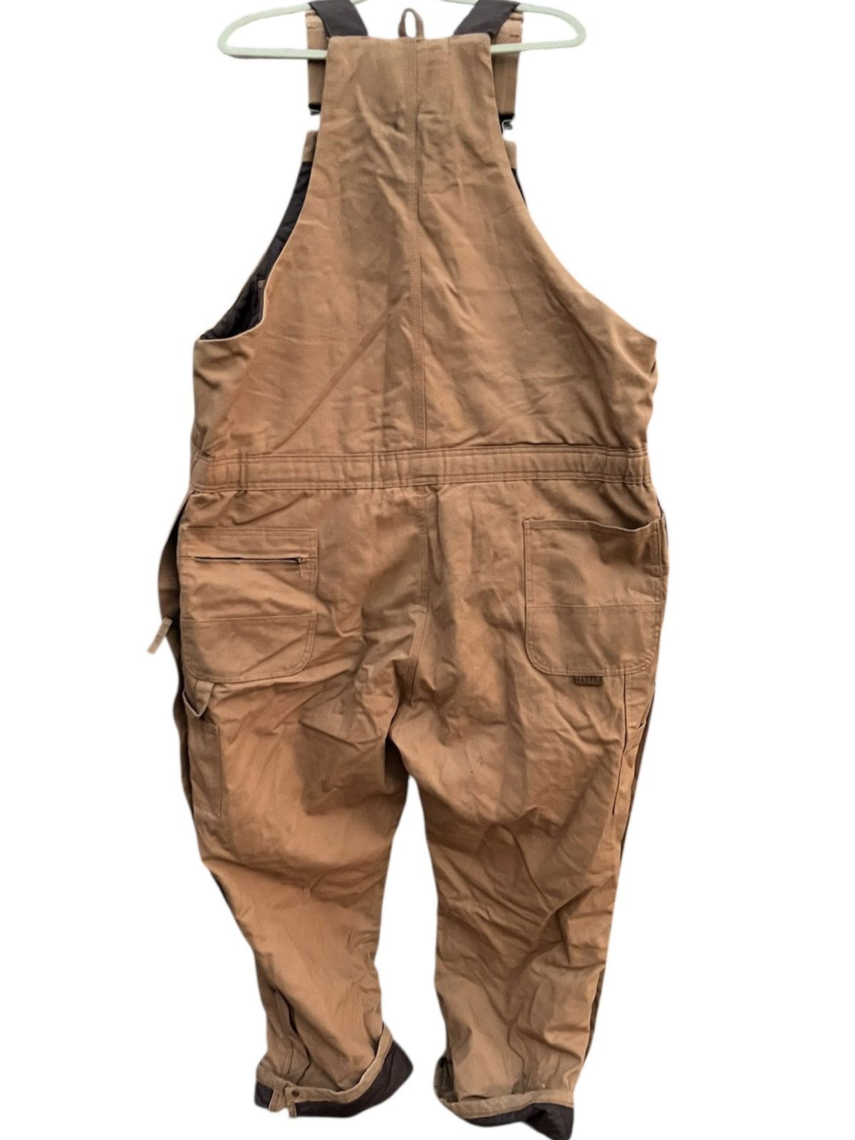 Carhartt Berne Tan Duck Bib Work Worn Overalls Workwear Size XXL Size US 41 - 2 Thumbnail