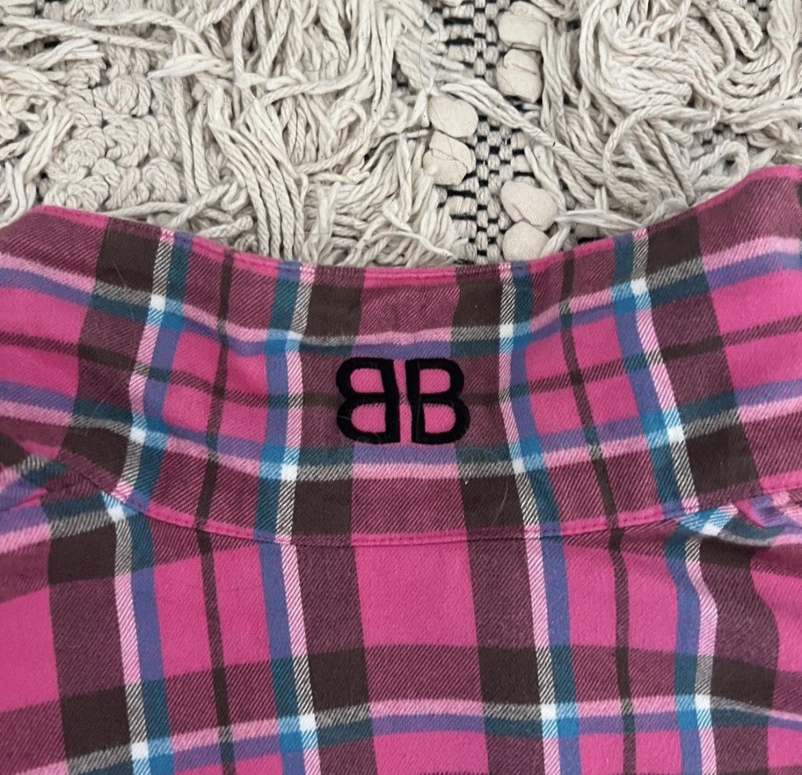 Balenciaga Balenciaga Pink Plaid Oversized Flannel Zip Up Jacket Size XXS / US 00 / IT 34 - 4 Thumbnail