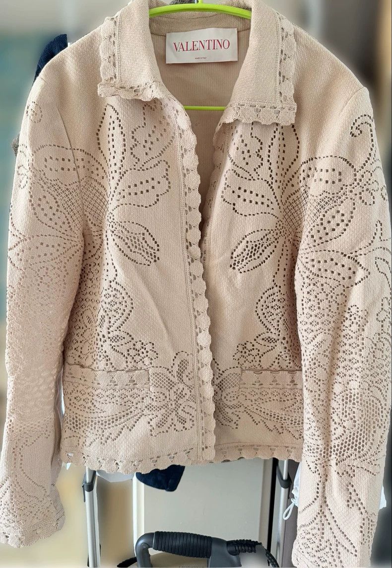 Valentino Valentino Openwork knitted jacket Size M / US 6-8 / IT 42-44 - 1 Thumbnail
