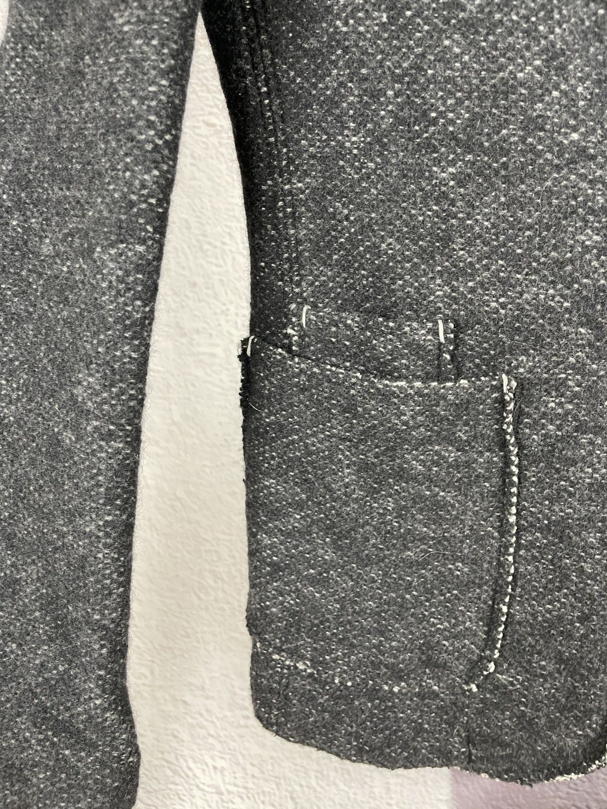 HAMAKI-HO Hamaki-Ho wool cotton grey knitted blazer 2 button Size 42R - 9 Thumbnail