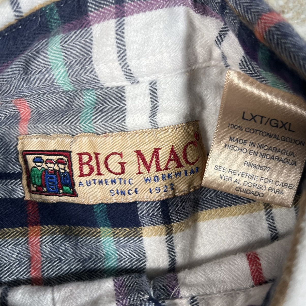Big Mac Vintage Big Mac Flannel Shirt Mens Tall XL Plaid True Size US XL / EU 56 / 4 - 4 Thumbnail