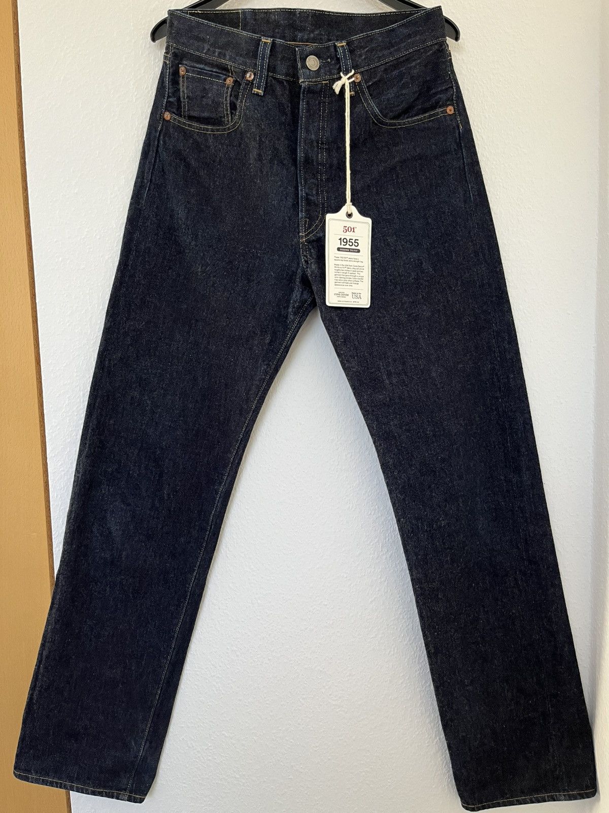 Levi's Vintage Clothing Levi’s Vintage Clothing 1955 501 Cone Mills Denim W29 X L34 Size US 29 - 1 Thumbnail