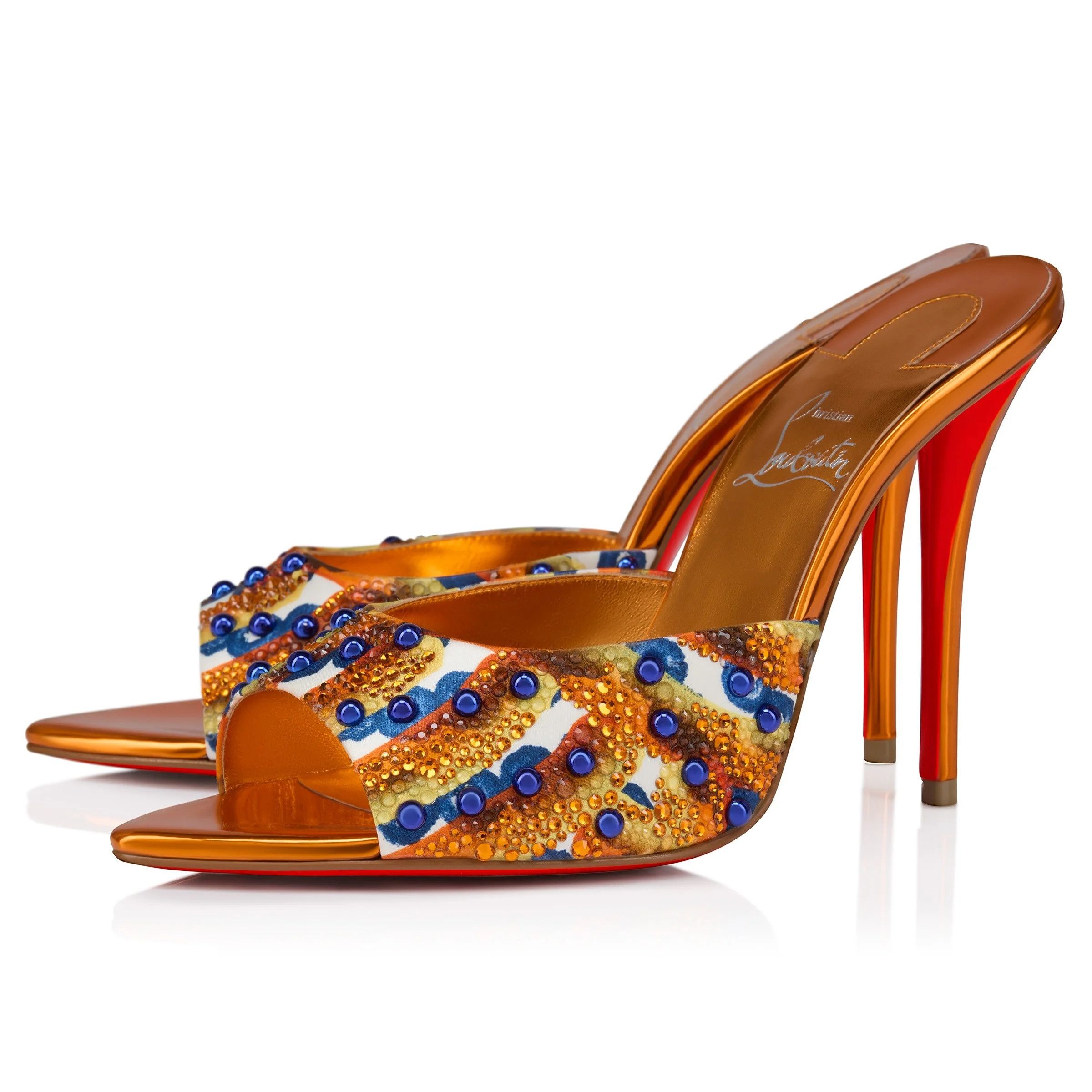 Christian Louboutin os11x0526 Miss Z 100mm Mules Gaagal Sphere in Multicolor Size US 11 / IT 41 - 2 Thumbnail