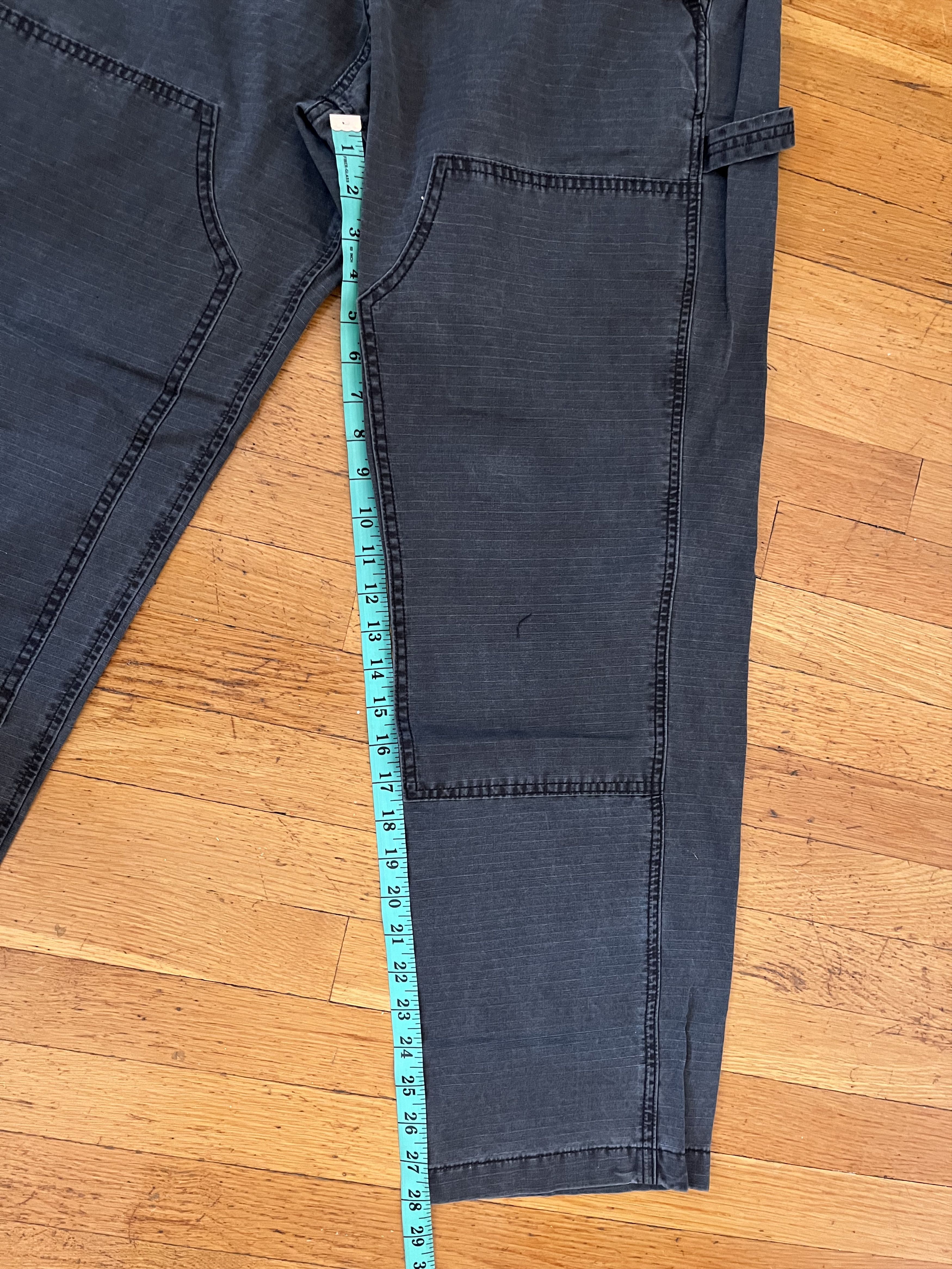 Abercrombie & Fitch Double Knee Gray Carpenter Pants Men's 33x32 Size US 33 - 4 Thumbnail
