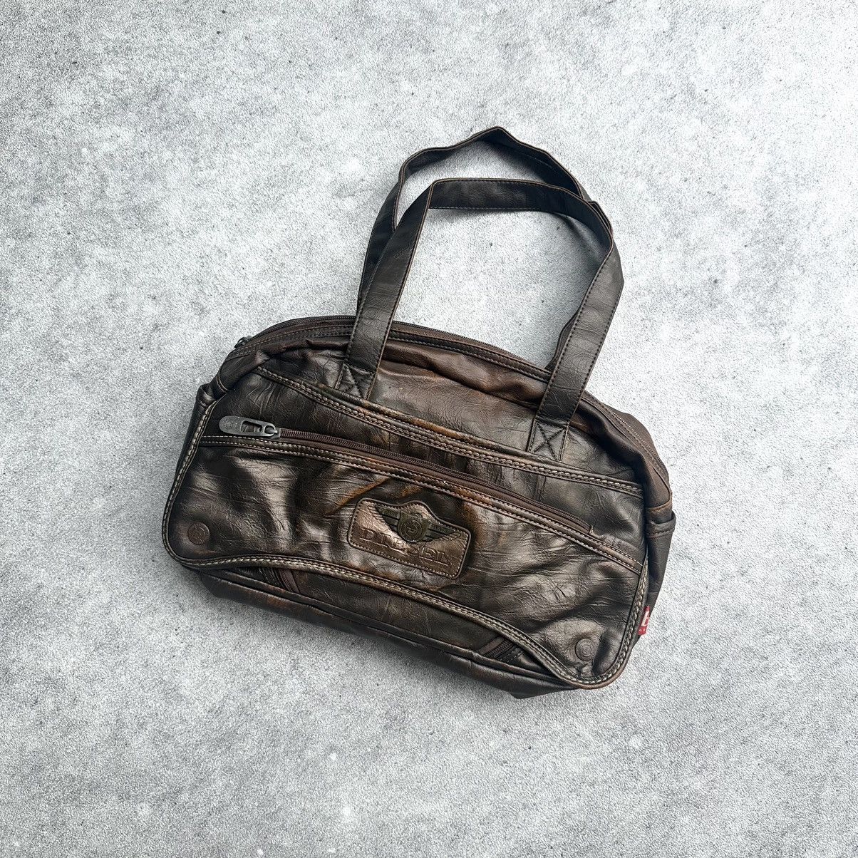 Avant Garde x Diesel 90's Vintage Diesel Parts Faux Leather Shoulder Bag in Brown, Women's