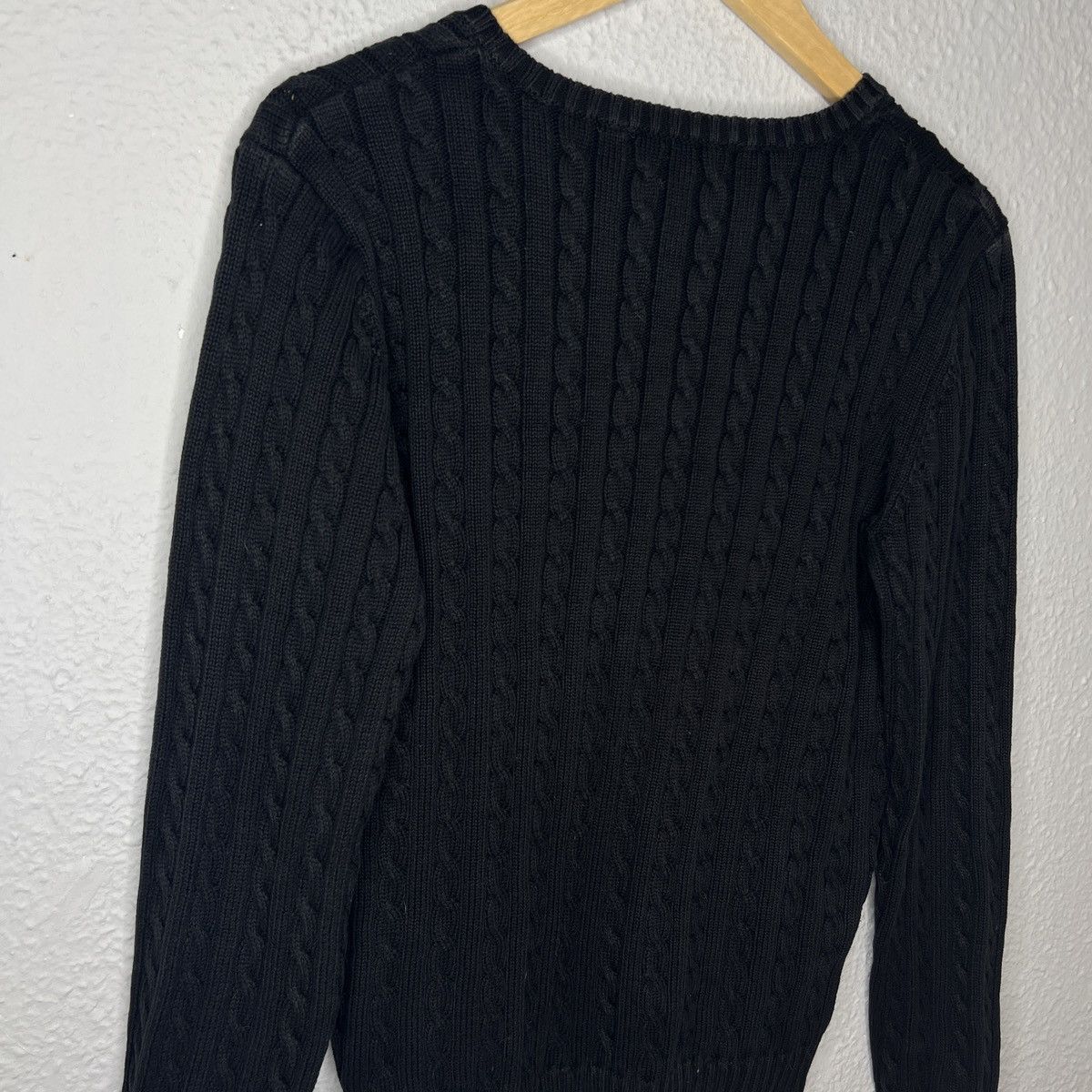 Polo Ralph Lauren Polo Ralph Lauren Jumper Sweater Knitwear Cable Logo Black Size L / US 10 / IT 46 - 7 Thumbnail
