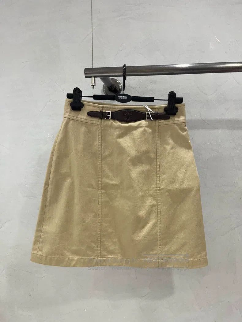 Hermes Hermes Beige A-line short skirt Size 42" / US 20 - 1 Thumbnail