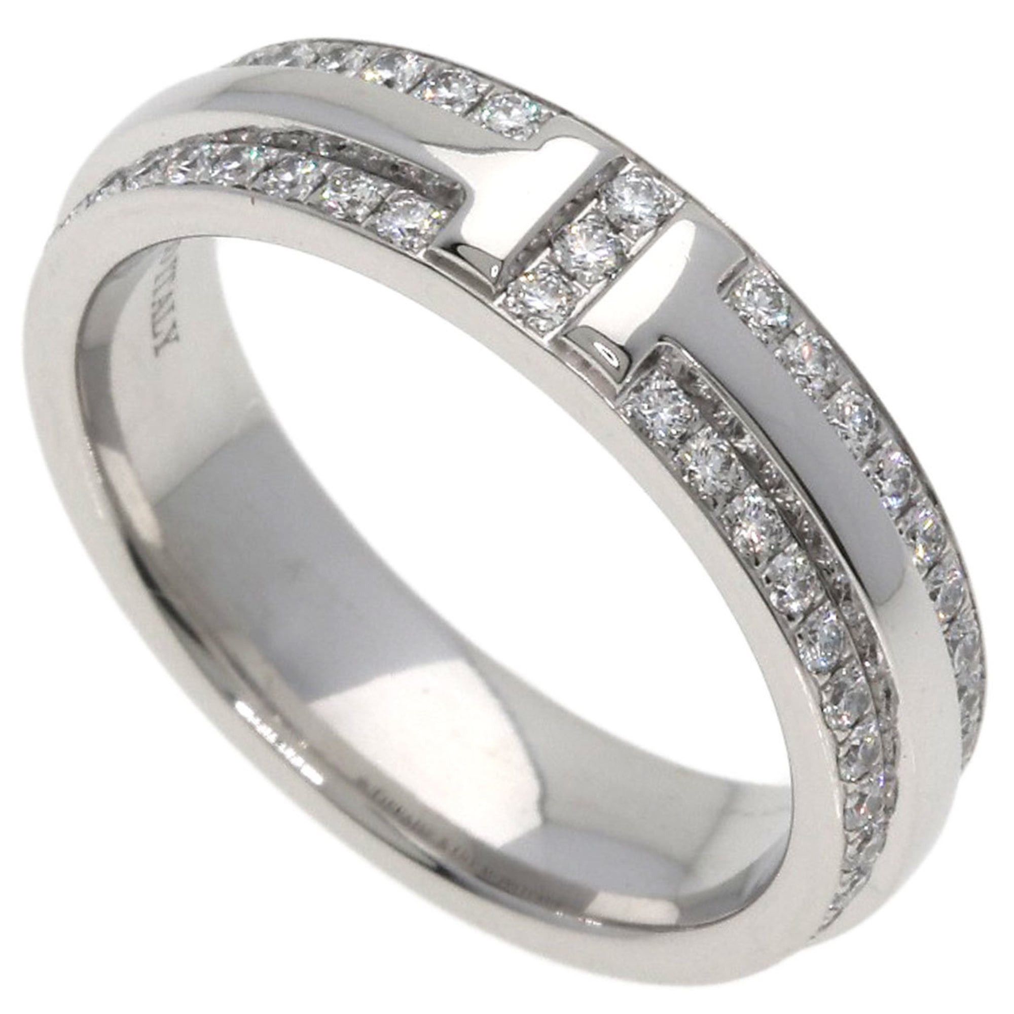 Tiffany & Co. Tiffany & Co. TTWO Narrow Pave Diamond Ring, 18K White Gold, Women's. Size ONE SIZE - 1 Thumbnail