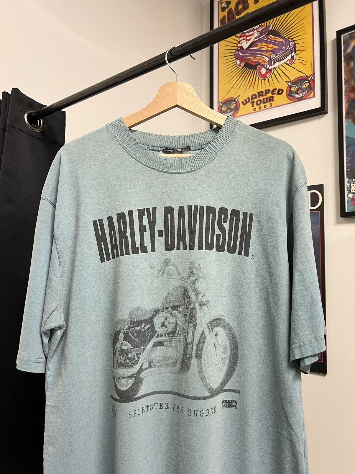90s Harley Davidson Distressed & Faded Tee