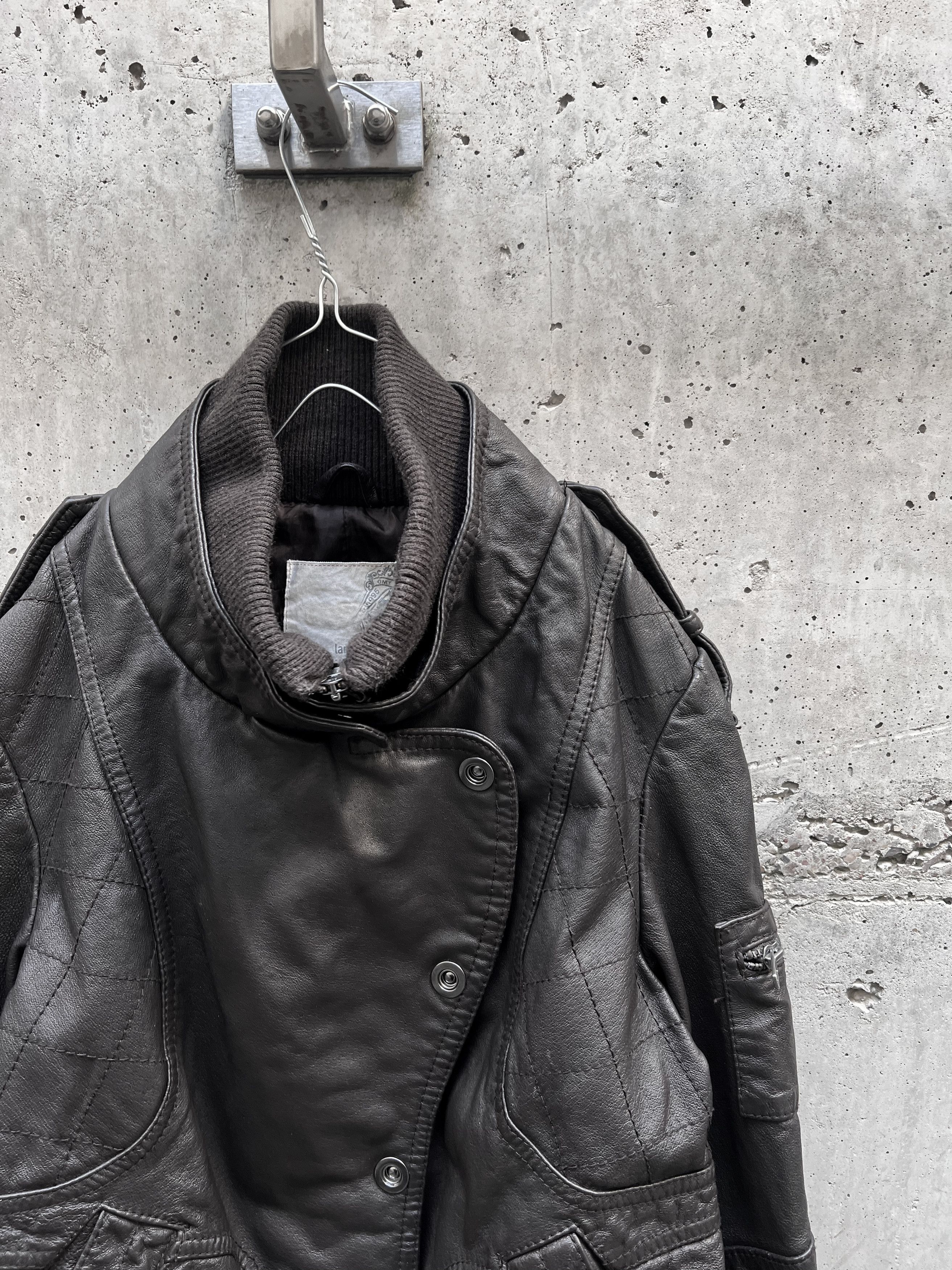 Other Dark Brown Leather Utility Jacket Size L / US 10 / IT 46 - 2 Thumbnail