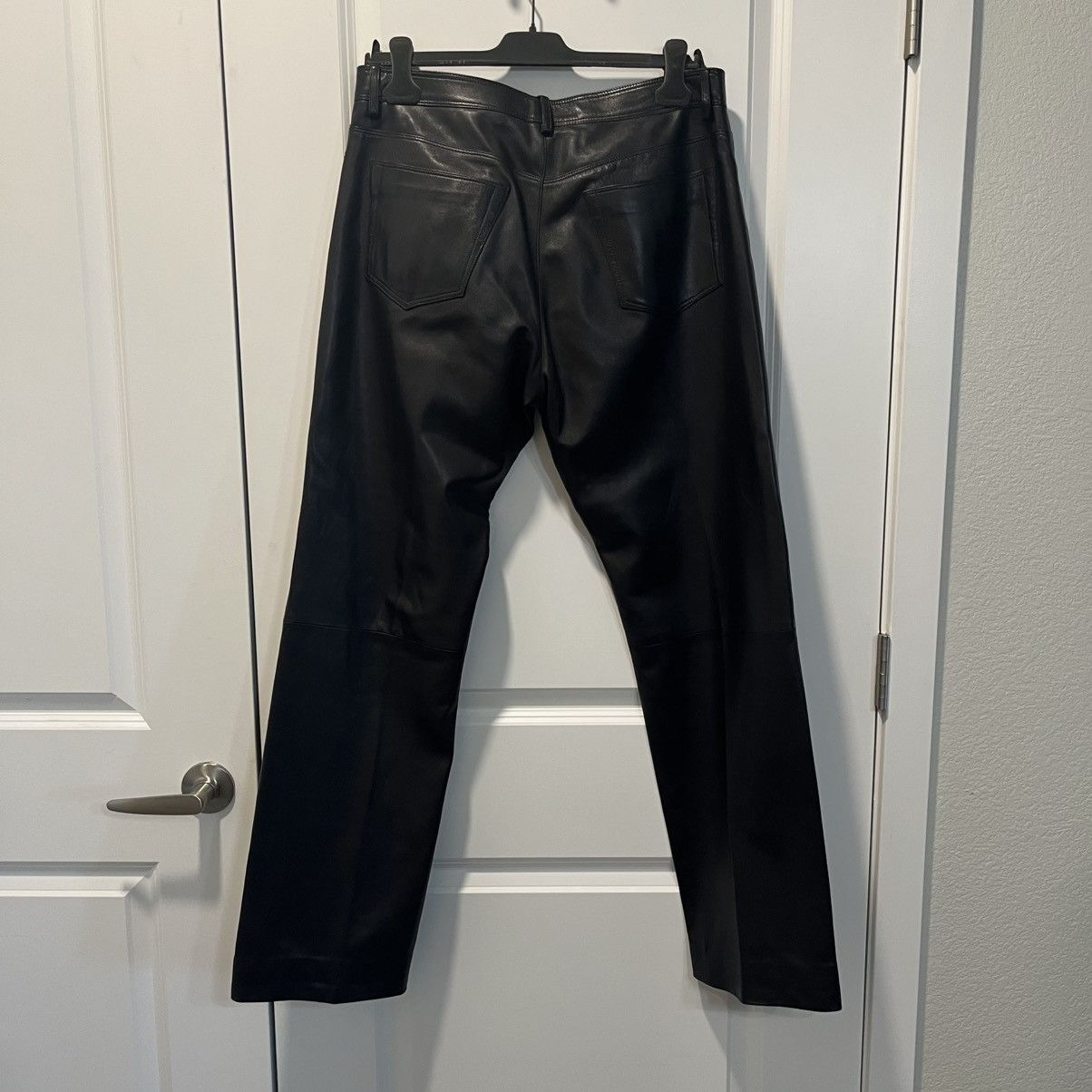 Helmut Lang Helmut Lang Black Leather Jeans Size US 34 / EU 50 - 5 Thumbnail