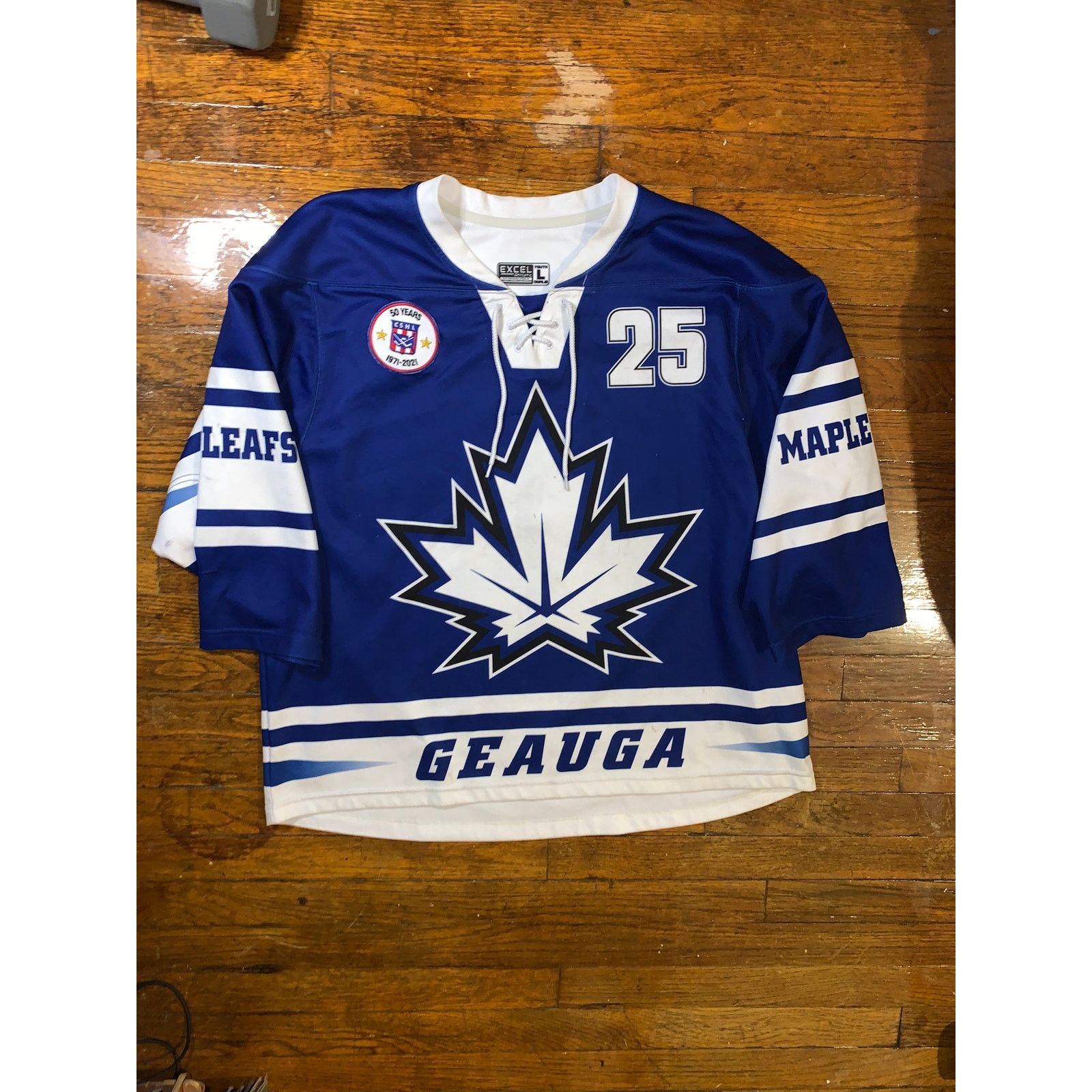 NHL Geauga Youth Hockey Maple Leafs Jersey Thompson #25 Blue L Size US M / EU 48-50 / 2 - 1 Thumbnail