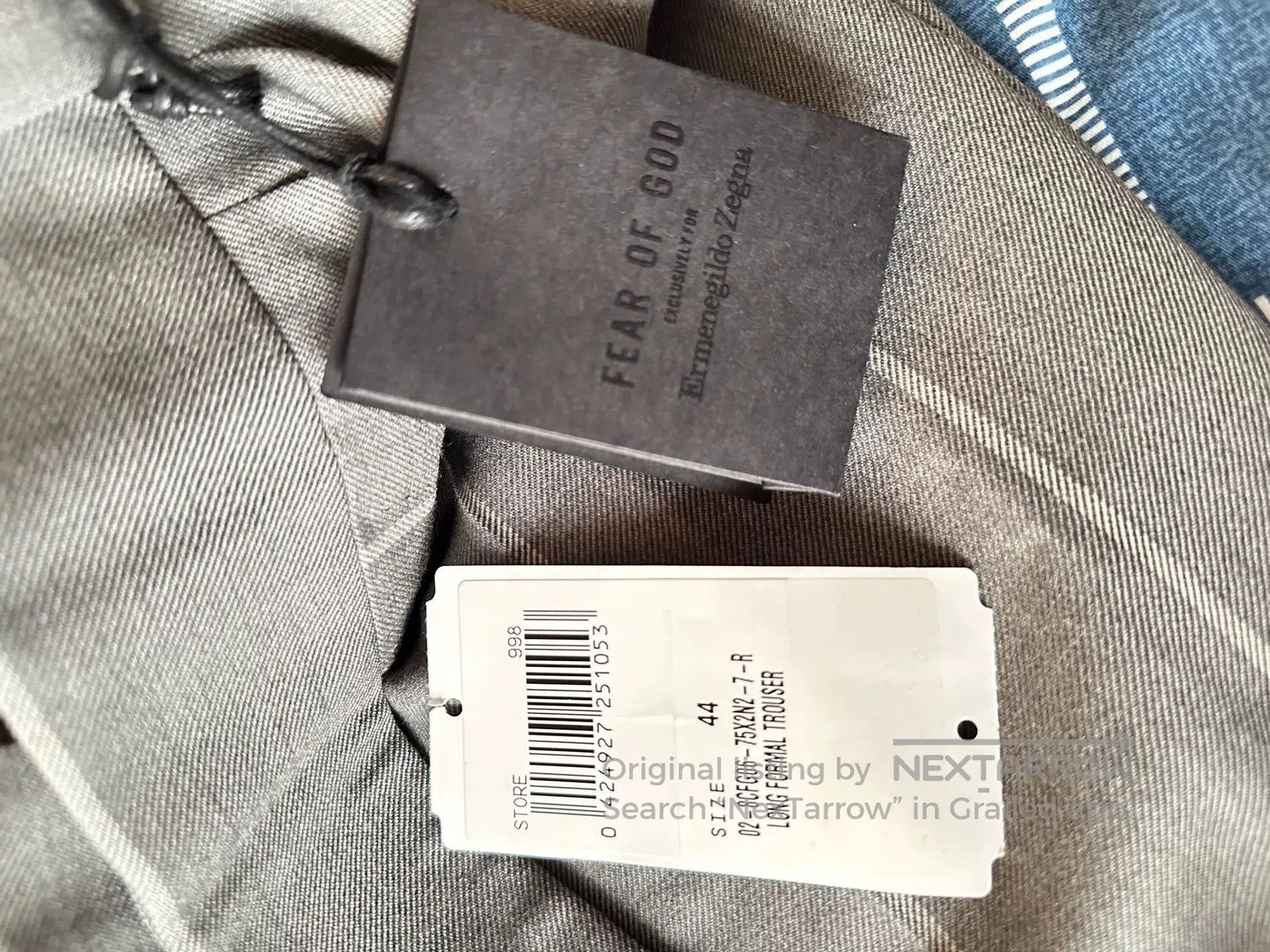 Fear of God Fear of God x Zegna Gray Striped Trousers. Size US 28 / EU 44 - 4 Thumbnail