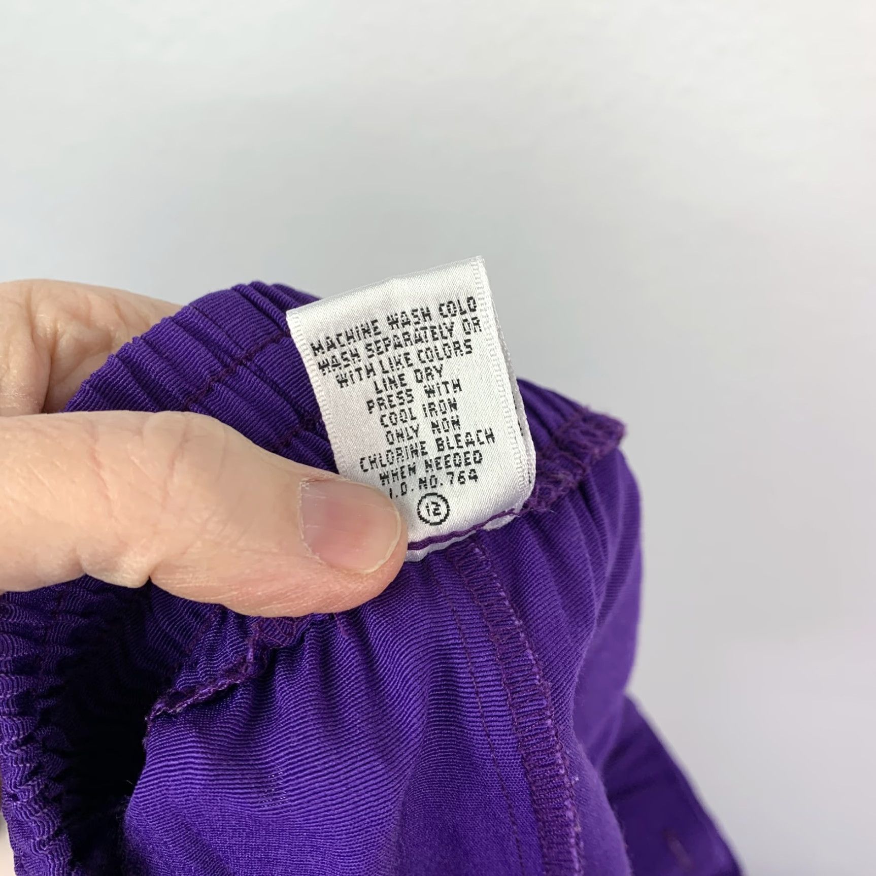 Vintage VINTAGE Gitano Women's Purple Pleated Pull On Culottes Shorts L Lightweight Size 36" / US 14 / IT 50 - 7 Thumbnail