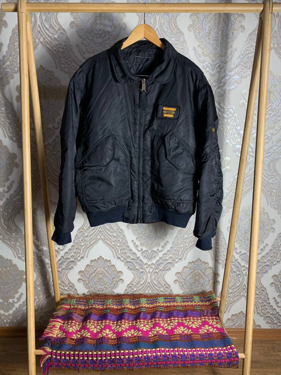 Vintage VERY RARE BUSTER MA-1 MILITARY BOMBER JACKET Y2K USA 90s Size US L / EU 52-54 / 3 - 1 Thumbnail