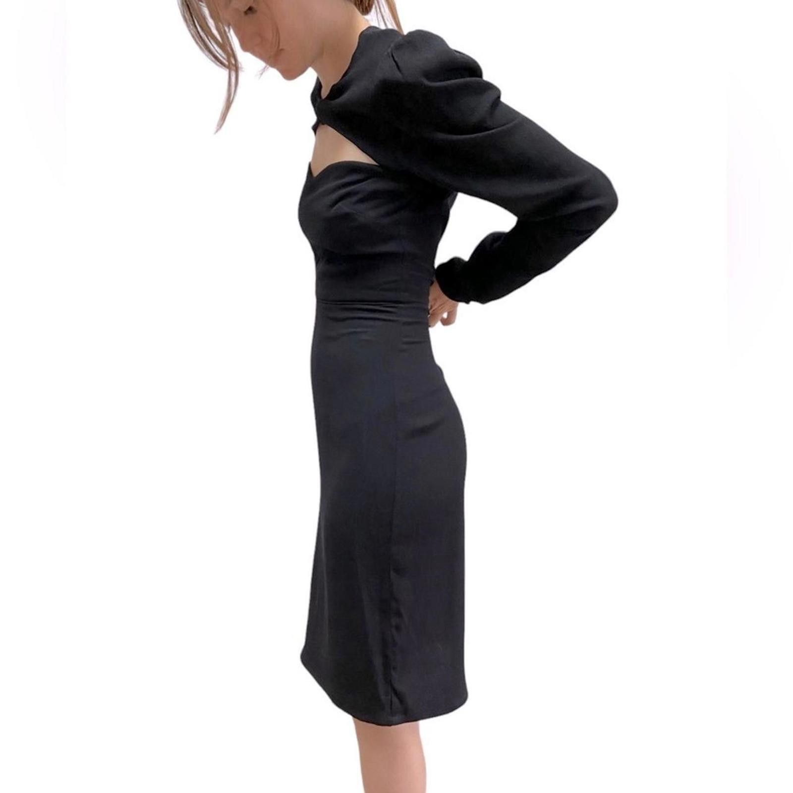 Designer Reformation Crepe Peek-a-Boo Sweetheart Cocktail Dress 12 Size XL / US 12-14 / IT 48-50 - 4 Thumbnail