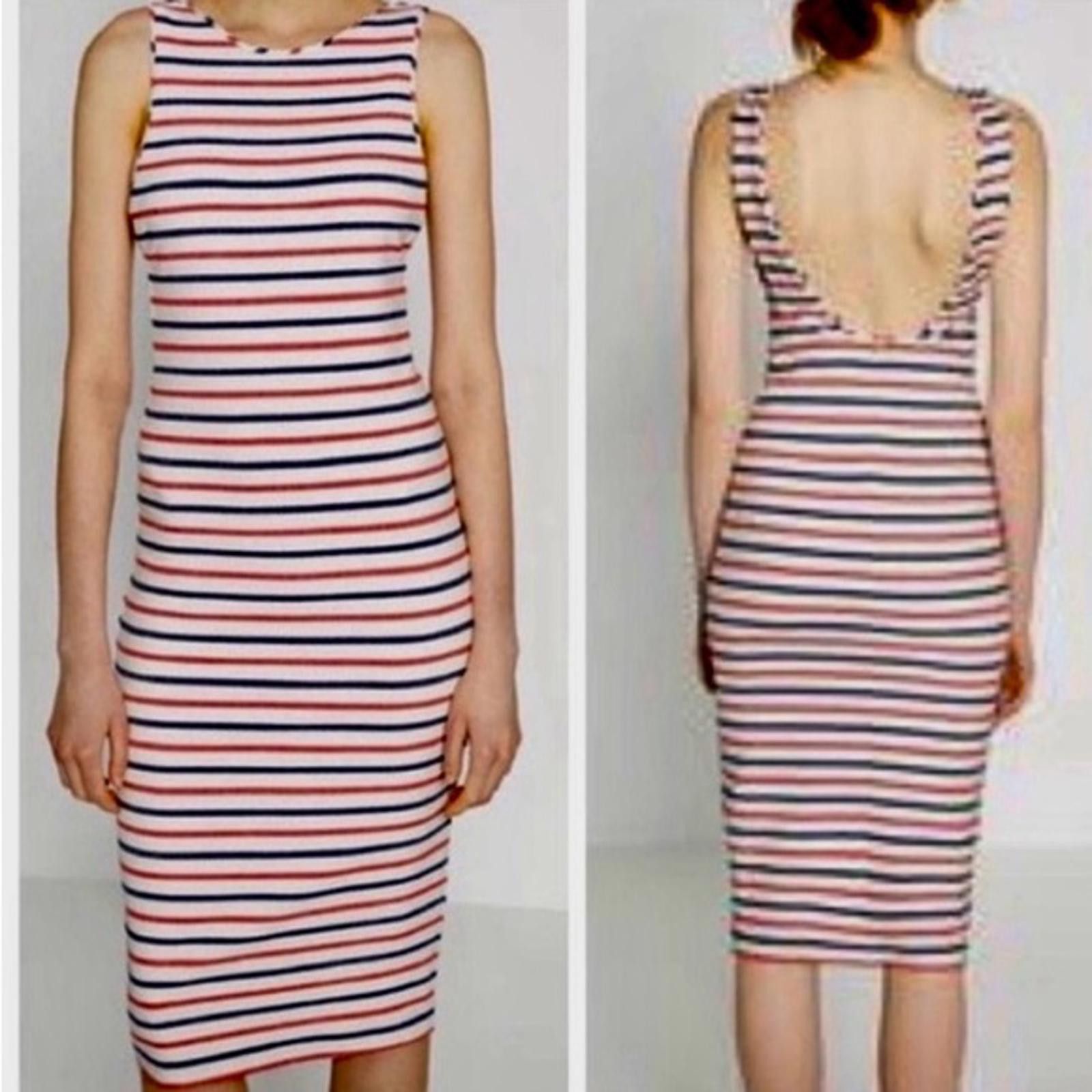 Zara ZARA Striped Bodycon Dress - Sz. M Size M / US 6-8 / IT 42-44 - 1 Thumbnail