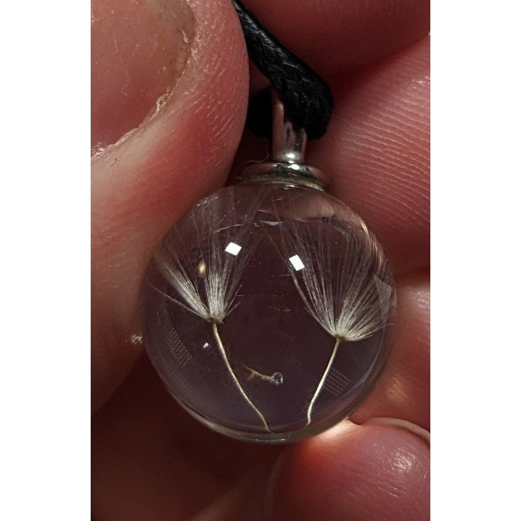 Other Whimsical Encased Dandelion Fluff Pendant Wishing Necklace Size ONE SIZE - 3 Thumbnail
