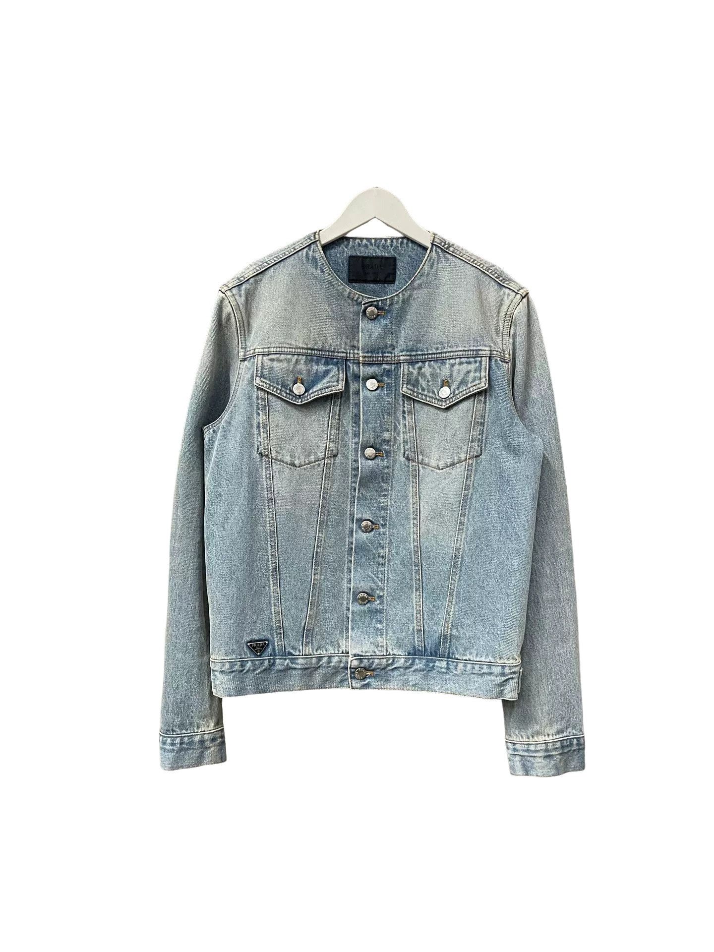 Prada Prada Triangle Logo Denim Jacket Size M Size US M / EU 48-50 / 2 - 1 Thumbnail