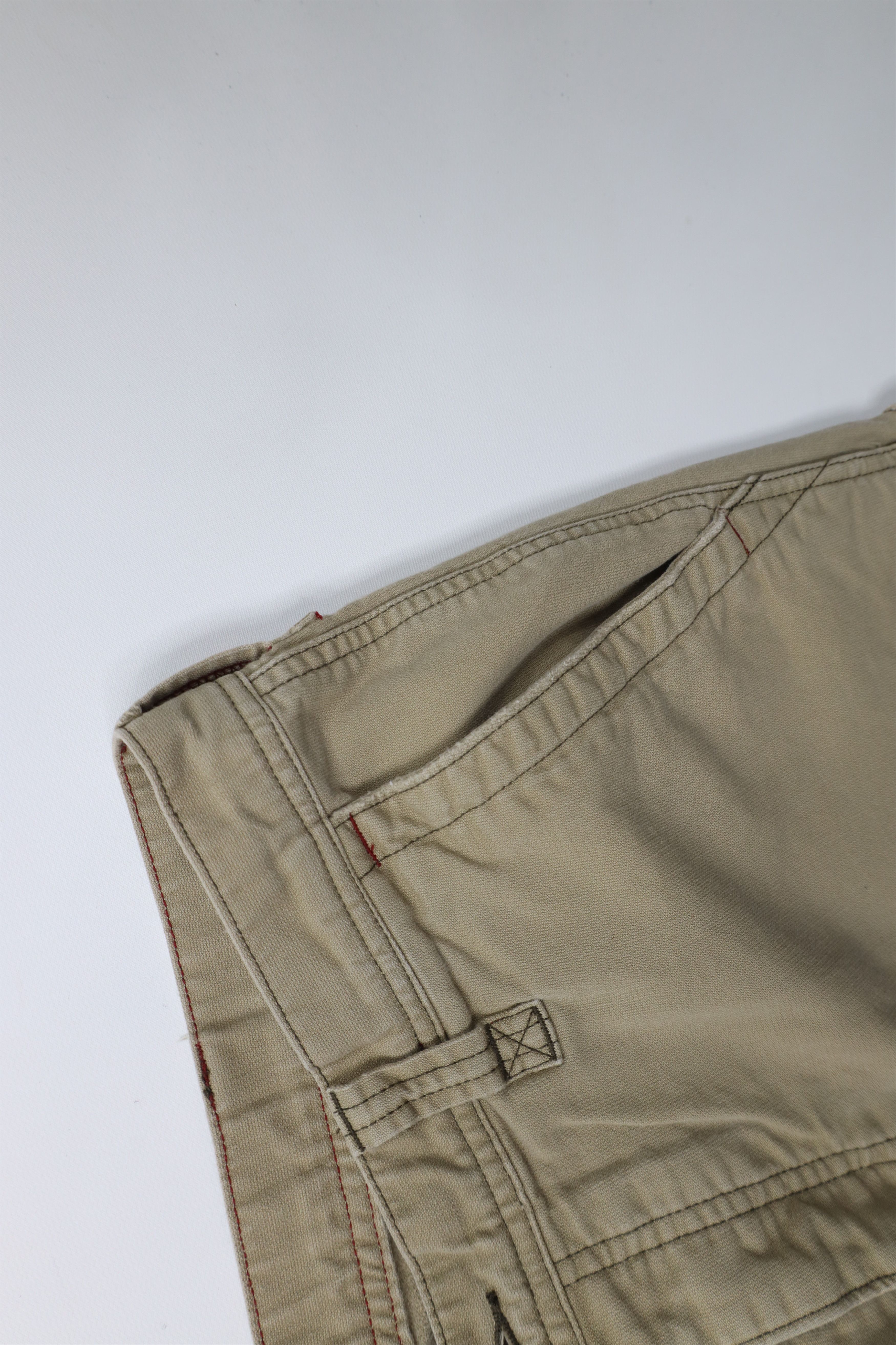 Express Vintage Y2K Express Baggy Fit Wide Leg Dungaree Pants Beige Size US 34 / EU 50 - 10 Thumbnail