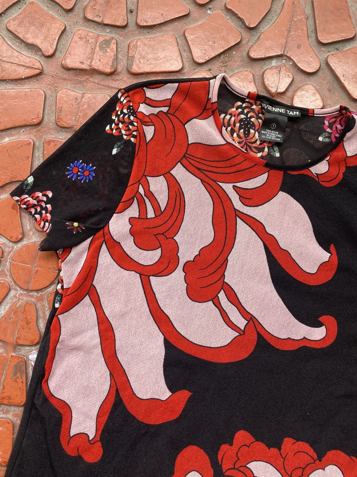 Vivienne Tam VIVIENNE TAM 90s - FLOWER PRINT MESH SHORT SLEEVES SHIRT Size M / US 6-8 / IT 42-44 - 4 Thumbnail