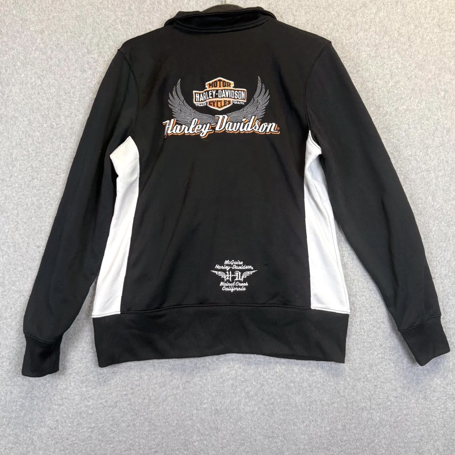 Harley Davidson Harley Davidson Jacket Women's Large Black Motorcycle Zip L Size Regular California Walnut Creek CA Size L / US 10 / IT 46 - 7 Thumbnail