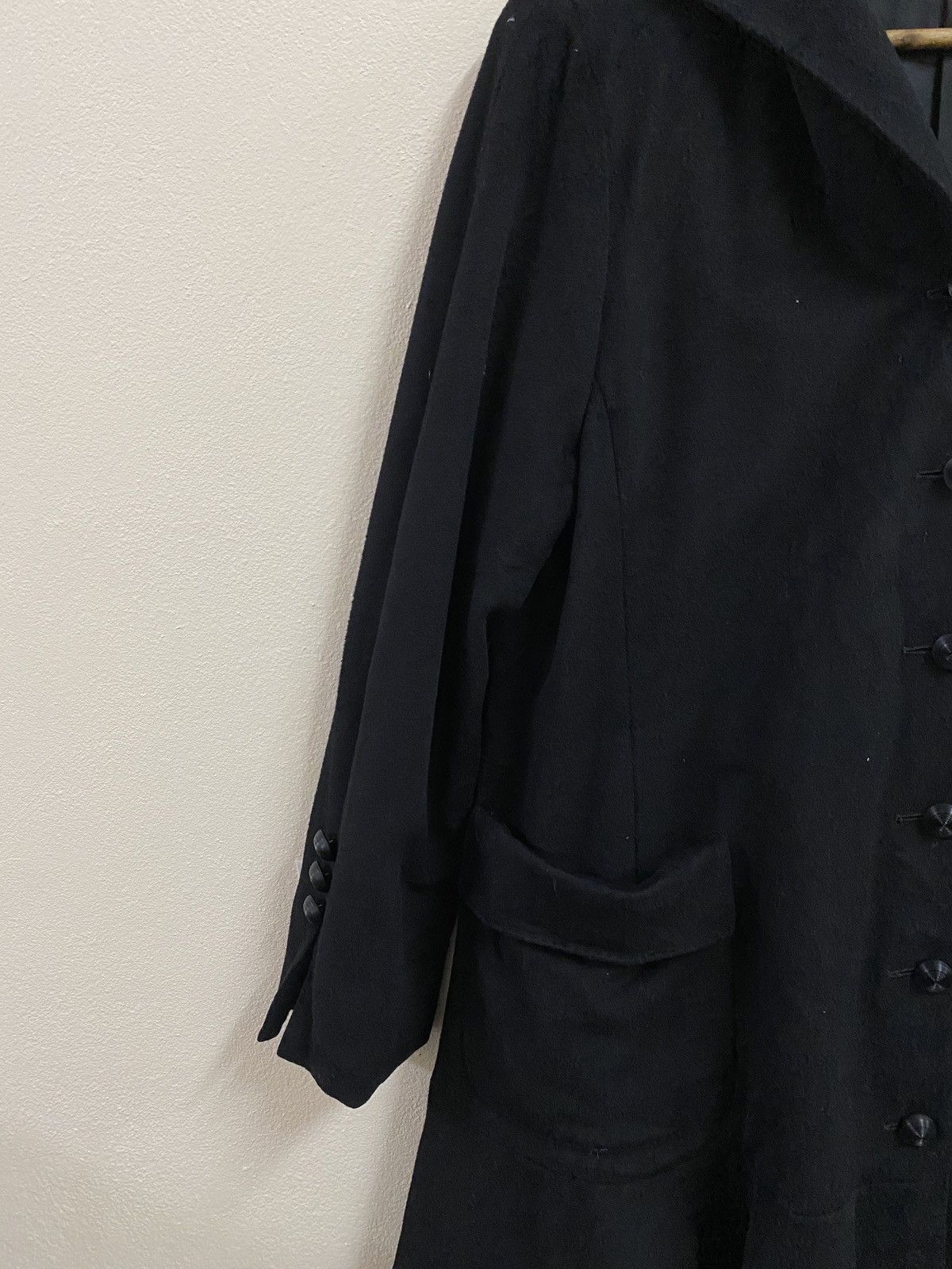 Valentino Vtg Valentino Garavani Lana Wool Coat Giaccone Jacket Black Size M / US 6-8 / IT 42-44 - 5 Thumbnail