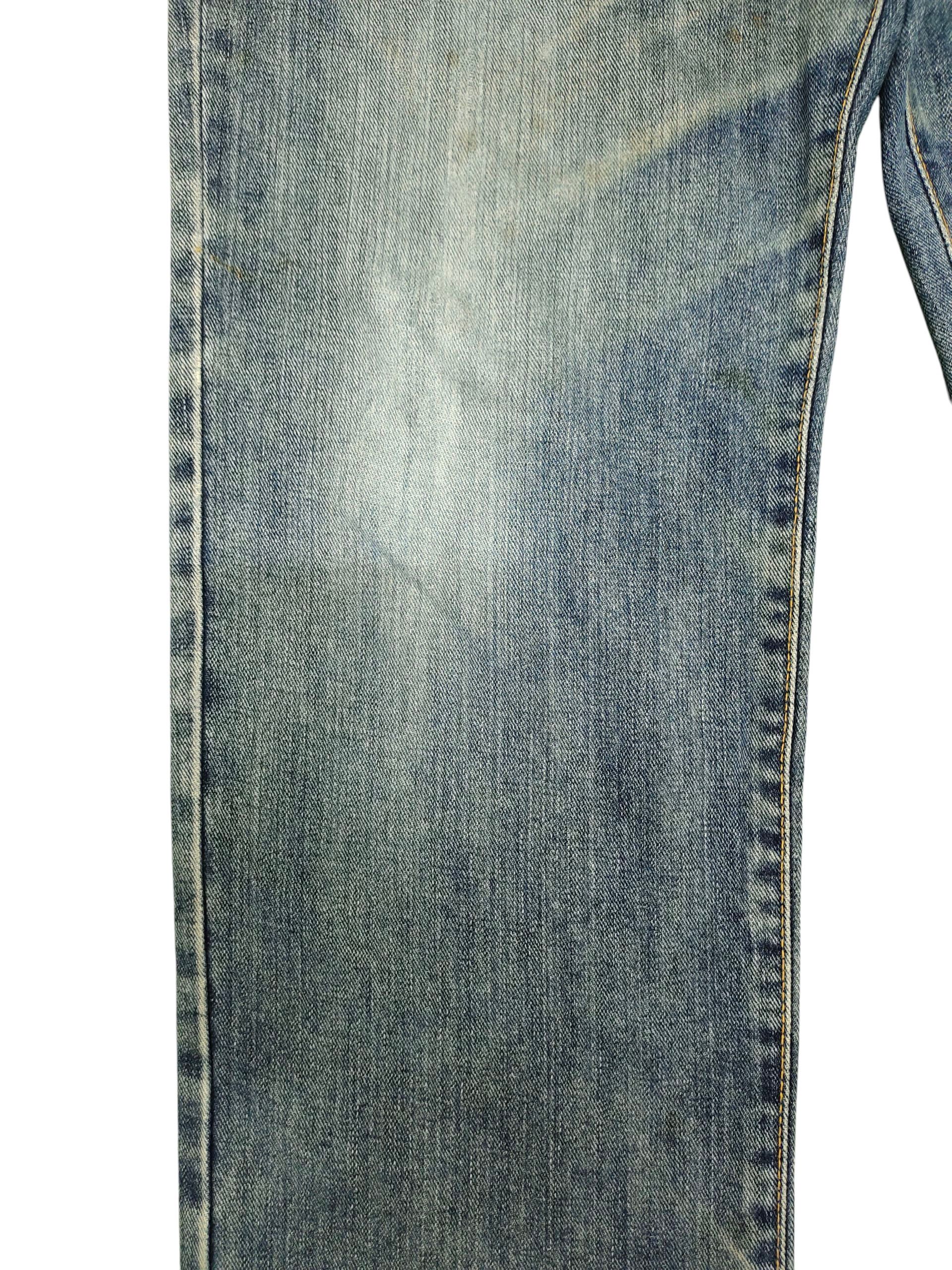 Comme des Garcons × Undercover Vintage 90s Edwin 404 Regular Distress Faded Denim Jeans Size US 35 - 4 Thumbnail