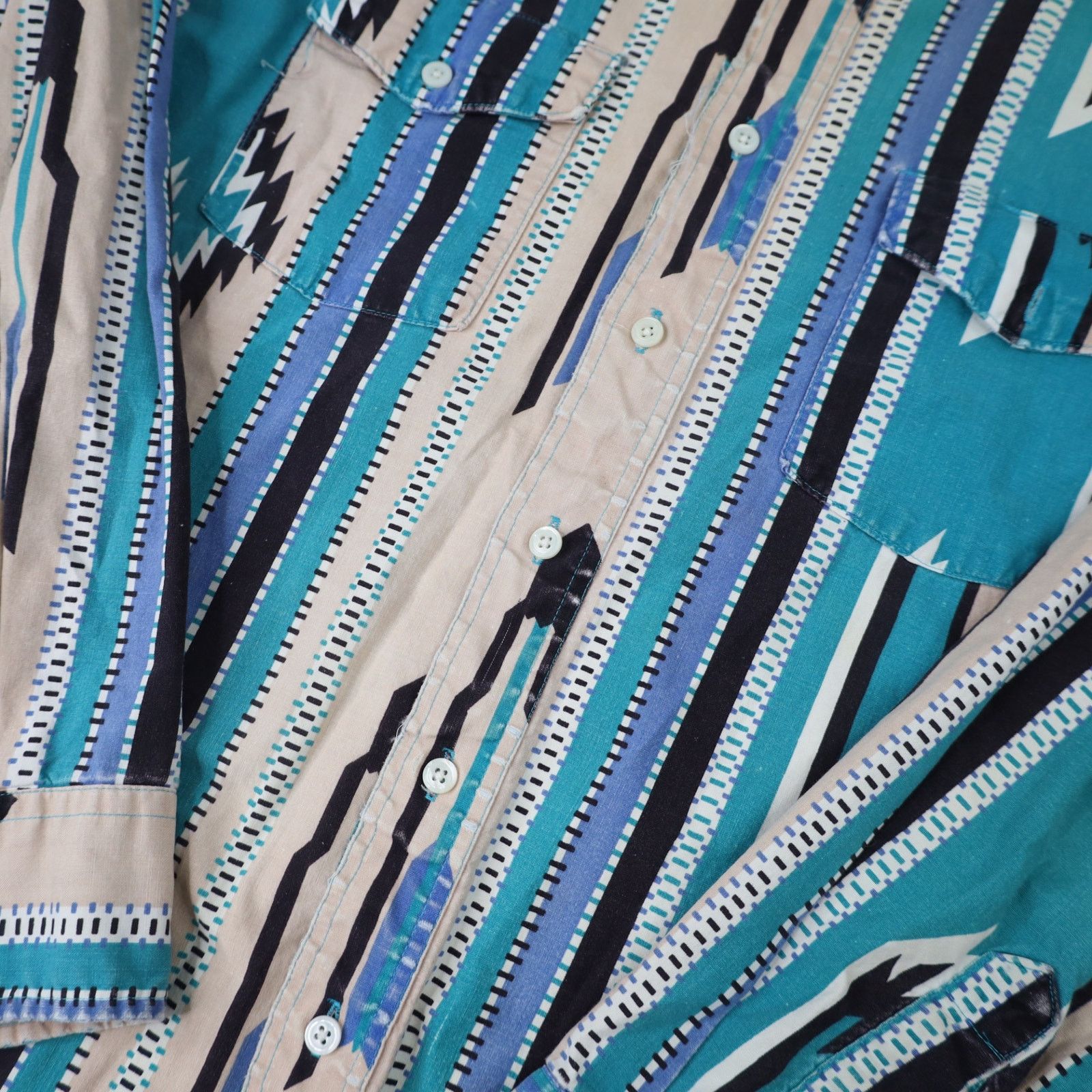 Wrangler VTG Wrangler Aztec Navajo Design Striped Western Shirt Size US L / EU 52-54 / 3 - 4 Thumbnail