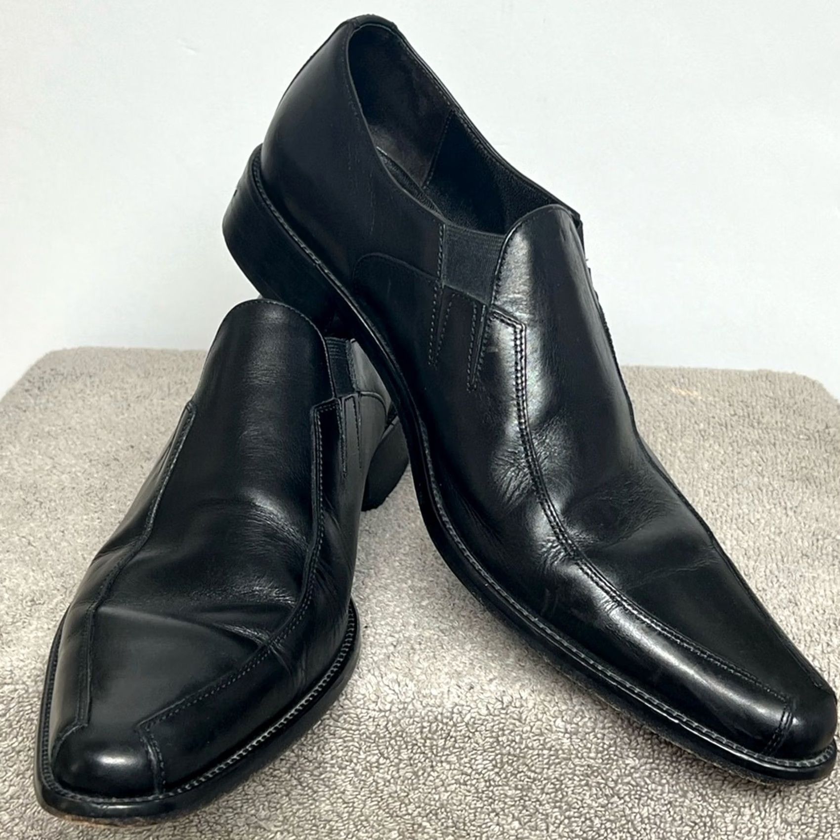 Donald Pliner Donald J Pliner Black Leather Loafers Oxford Size 8M Made In Italy Mens Shoes Size US 8 / EU 41 - 3 Thumbnail