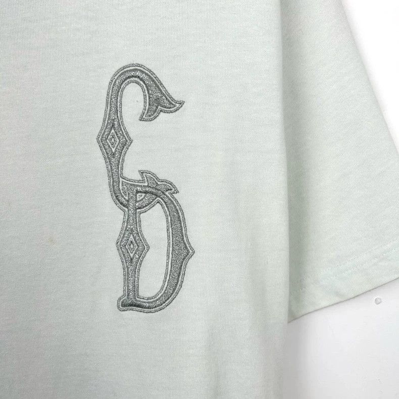 Dior Dior Logo letter embroidery round neck light green cotton s Size US L / EU 52-54 / 3 - 4 Thumbnail