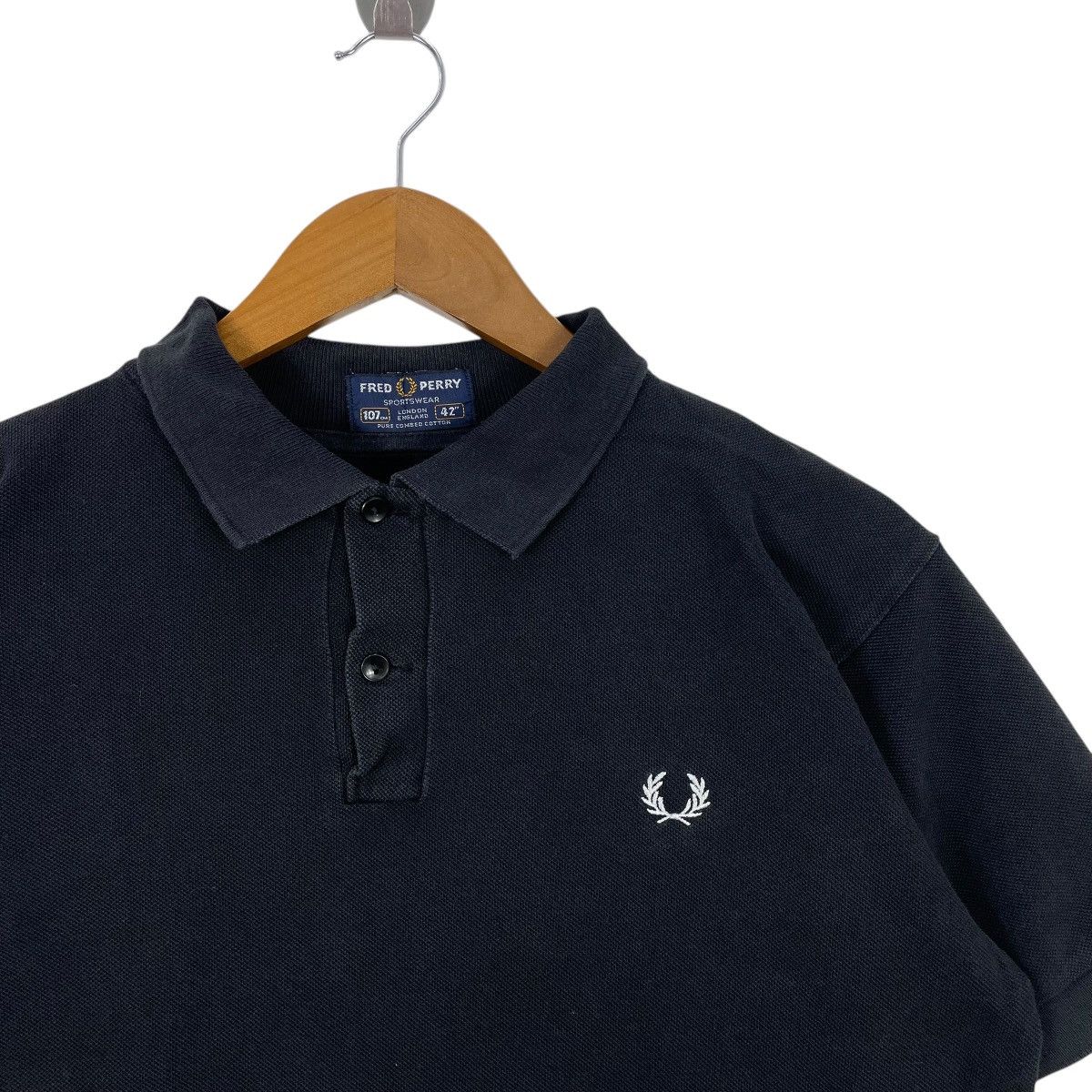 Fred Perry Vintage Fred Perry England Polo Tee Shirt Size US L / EU 52-54 / 3 - 3 Thumbnail