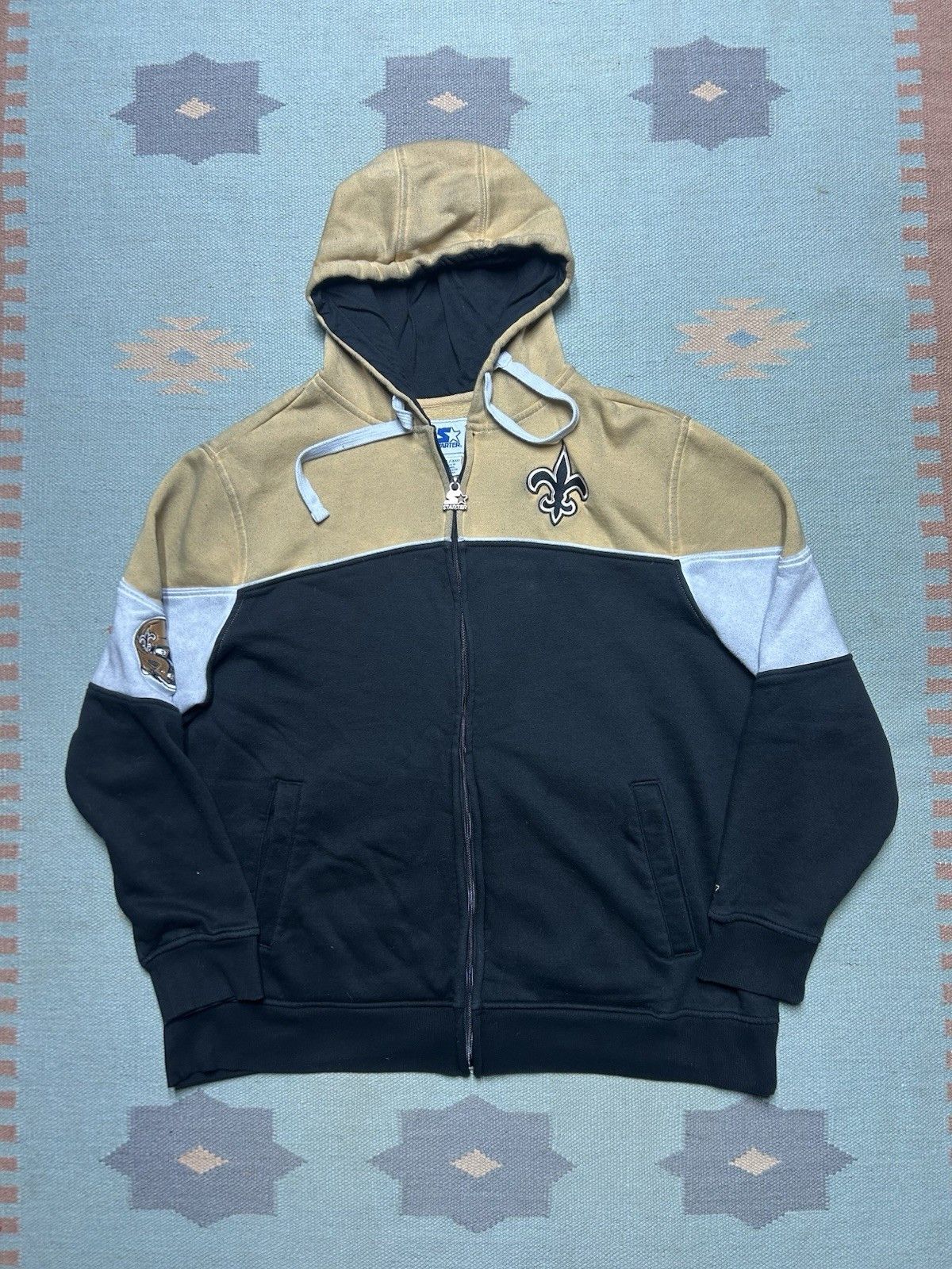 Vintage Starter zip hoodie New Orleans Saints football NFL 3XL Size US XXL / EU 58 / 5 - 1 Thumbnail
