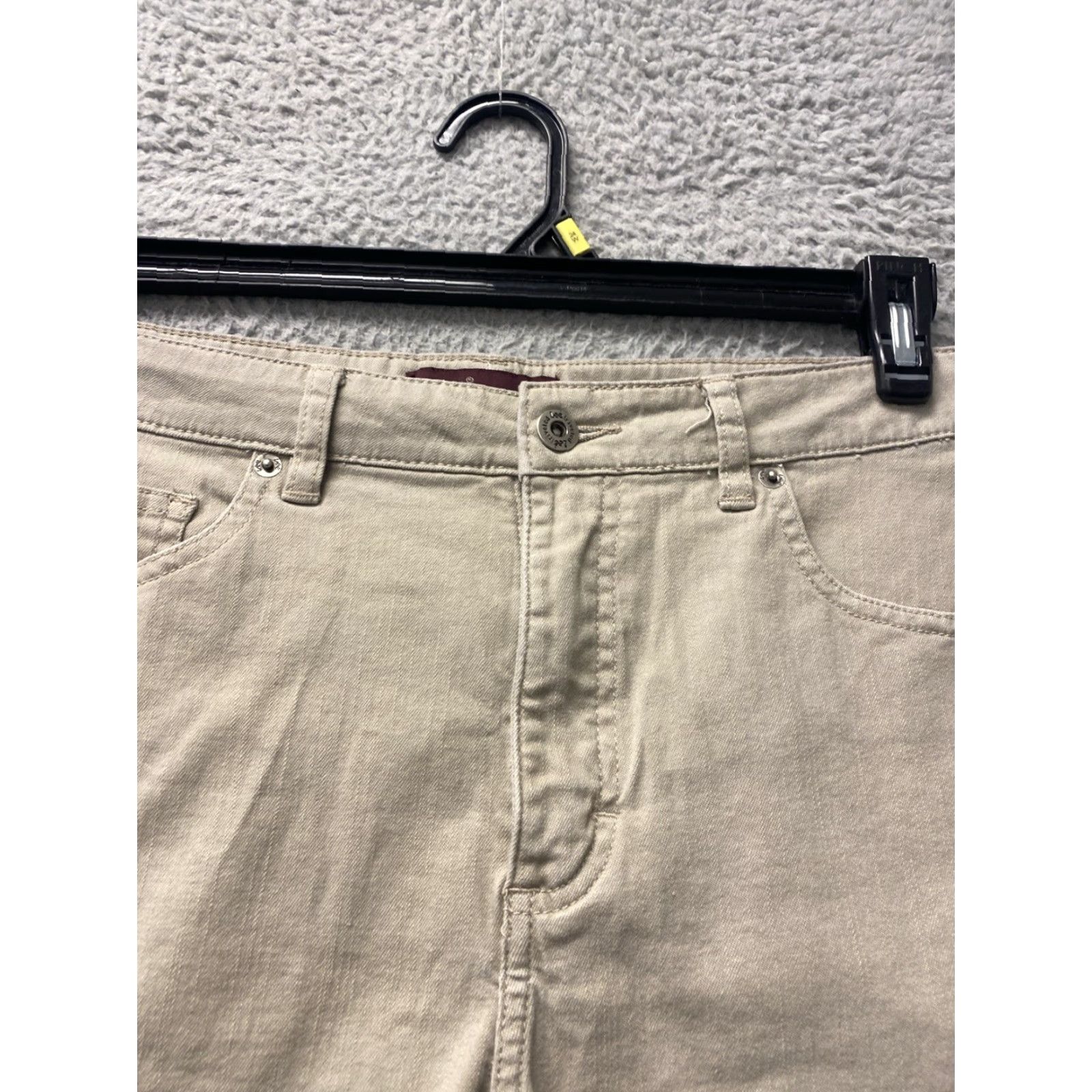 Lee VINTAGE Lee Womens Shorts Size 14 Cotton Chino Mid Rise Gray Casual Activewear Size 36" / US 14 / IT 50 - 2 Thumbnail