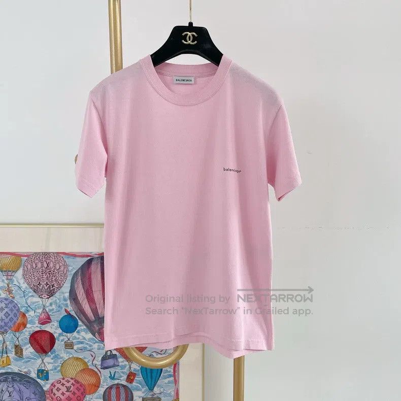 Balenciaga Balenciaga Pink Logo T-Shirt, Size S Size US S / EU 44-46 / 1 - 1 Thumbnail