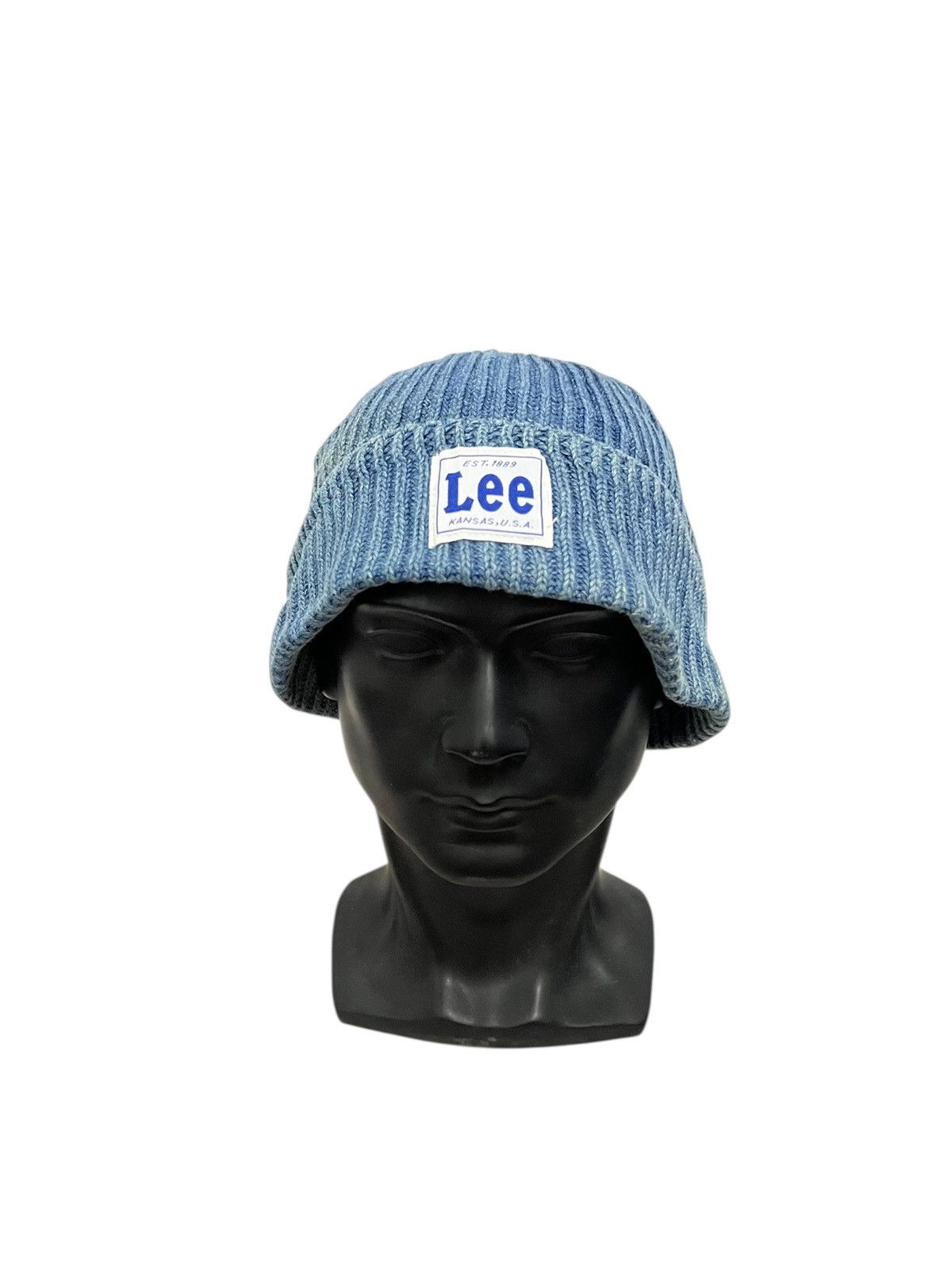 Lee × Vintage Vintage Lee Big Logo Beanie Hat Size ONE SIZE - 1 Thumbnail