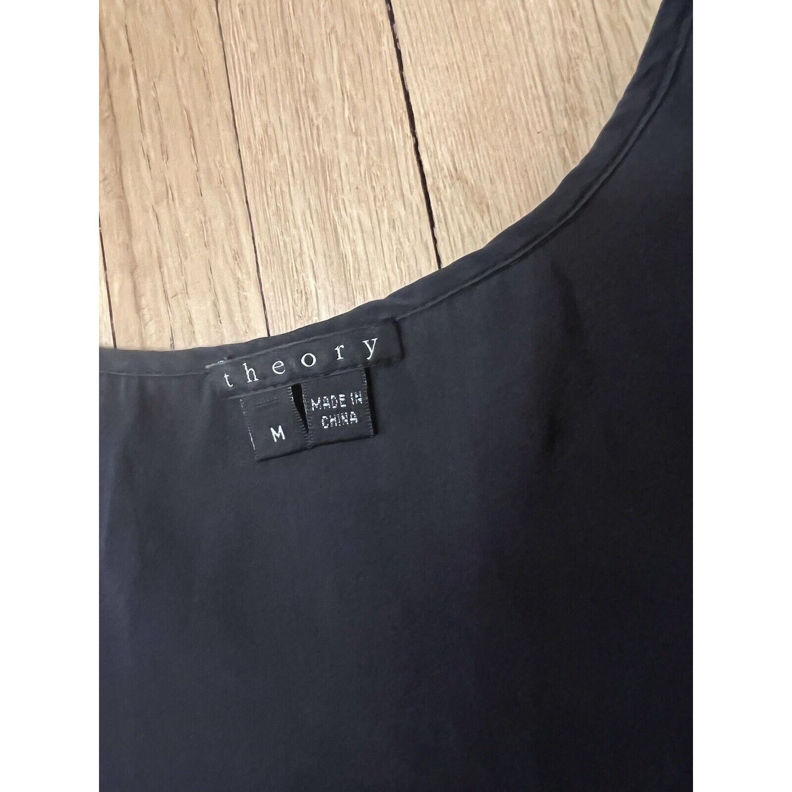 Theory Theory Black Silk Sleevless Top Shell Size Medium, Layered Size M / US 6-8 / IT 42-44 - 2 Thumbnail