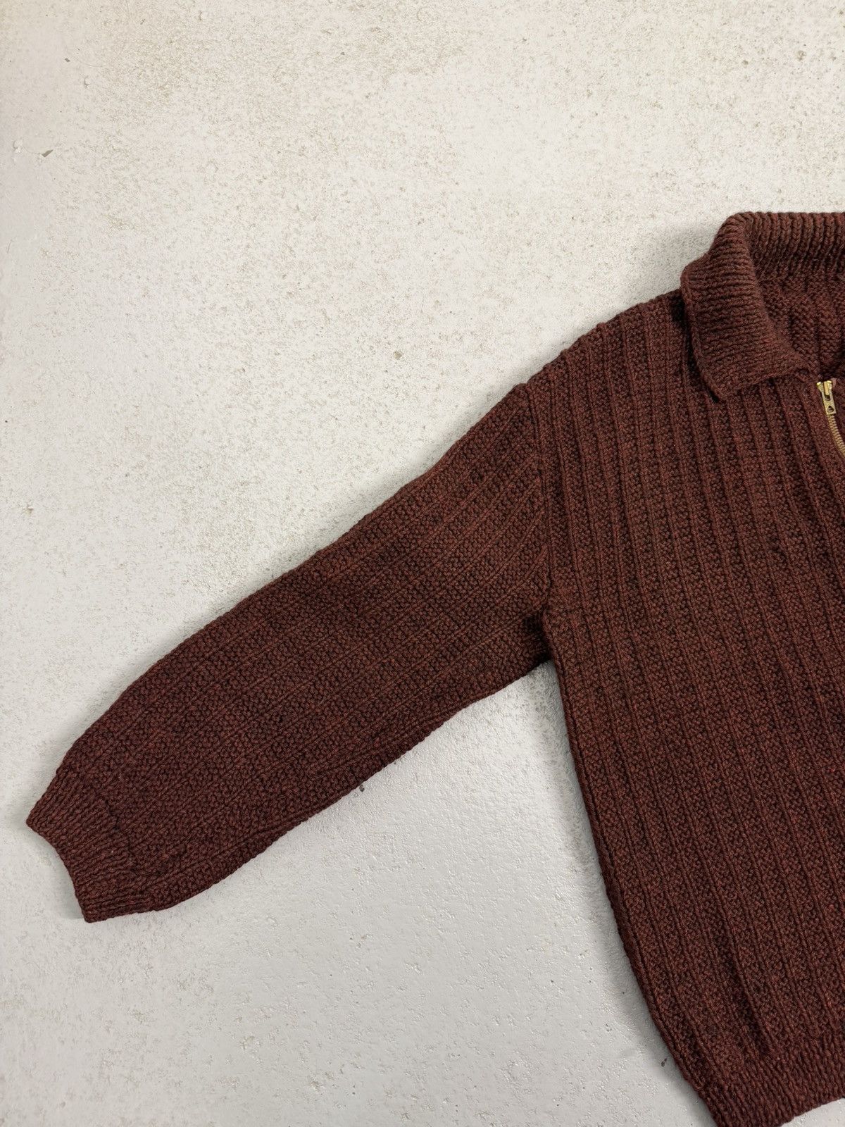 Vintage True Vintage 60s Dense Knitted Eclair Zip Sweater Size US L / EU 52-54 / 3 - 7 Thumbnail