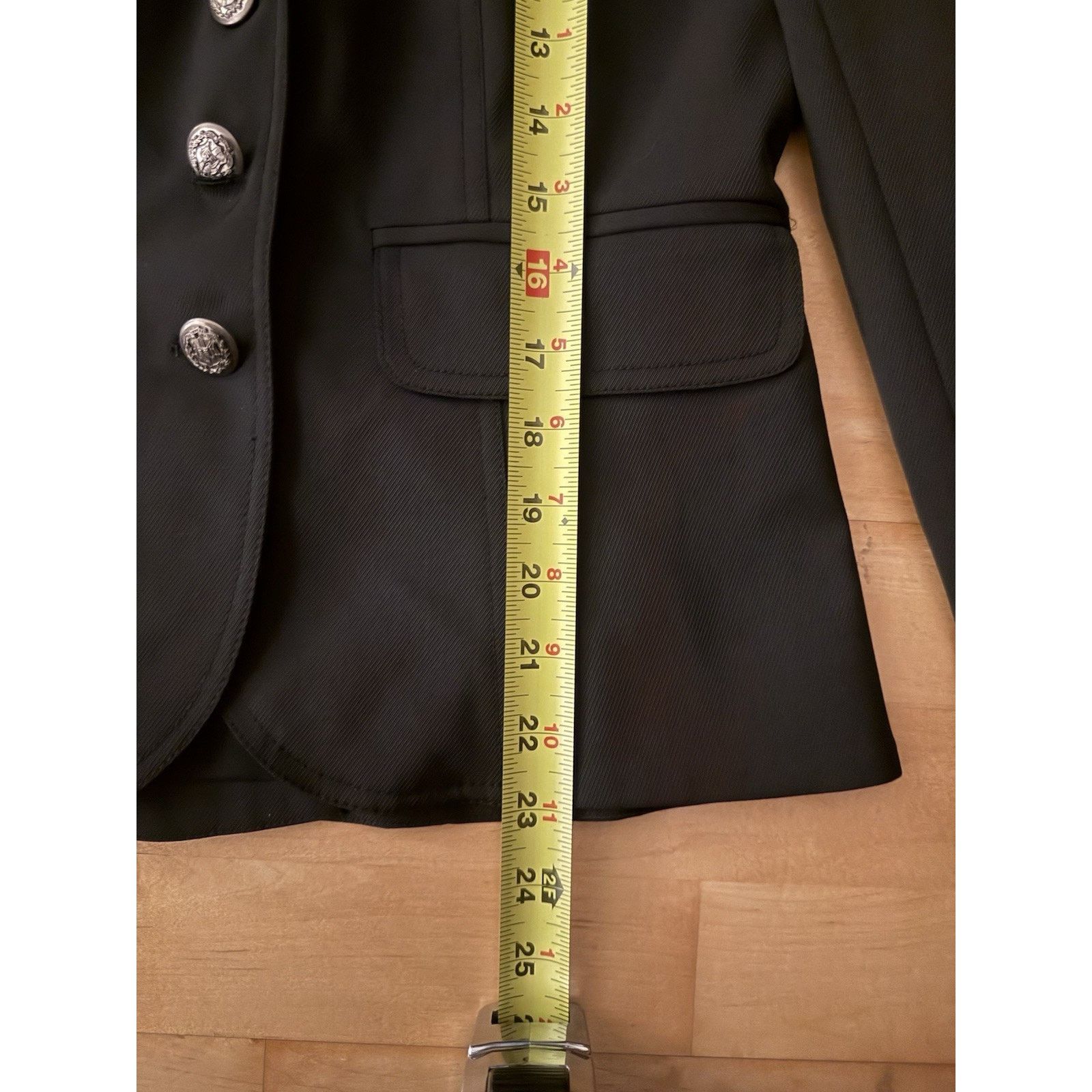 Vintage saudra augelazzi Black Blazer Crest Buttons Fitted 36 US 4 Size S / US 4 / IT 40 - 4 Thumbnail