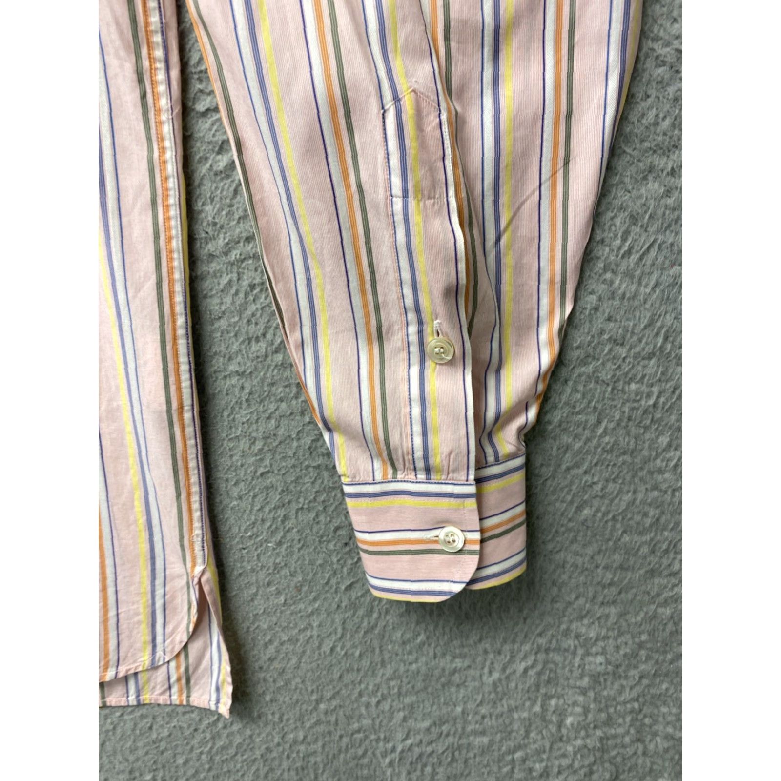 Ermenegildo Zegna VINTAGE Ermenegildo Zegna Men's Shirt size Small Pink Stripes Italy Long Sleeve Casual Formal 100% Cotton Size US S / EU 44-46 / 1 - 4 Thumbnail