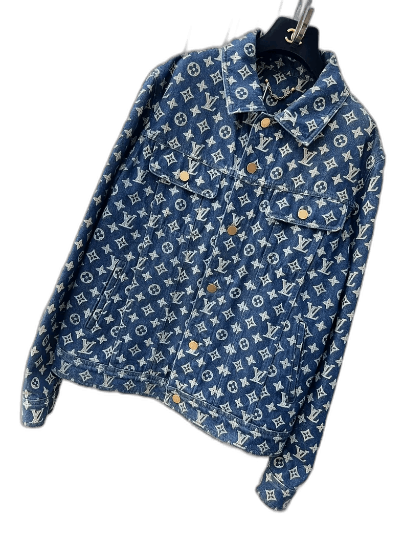 Louis Vuitton Louis Vuitton Blue Logo Denim Jacket-2506 Size L / US 10 / IT 46 - 1 Thumbnail
