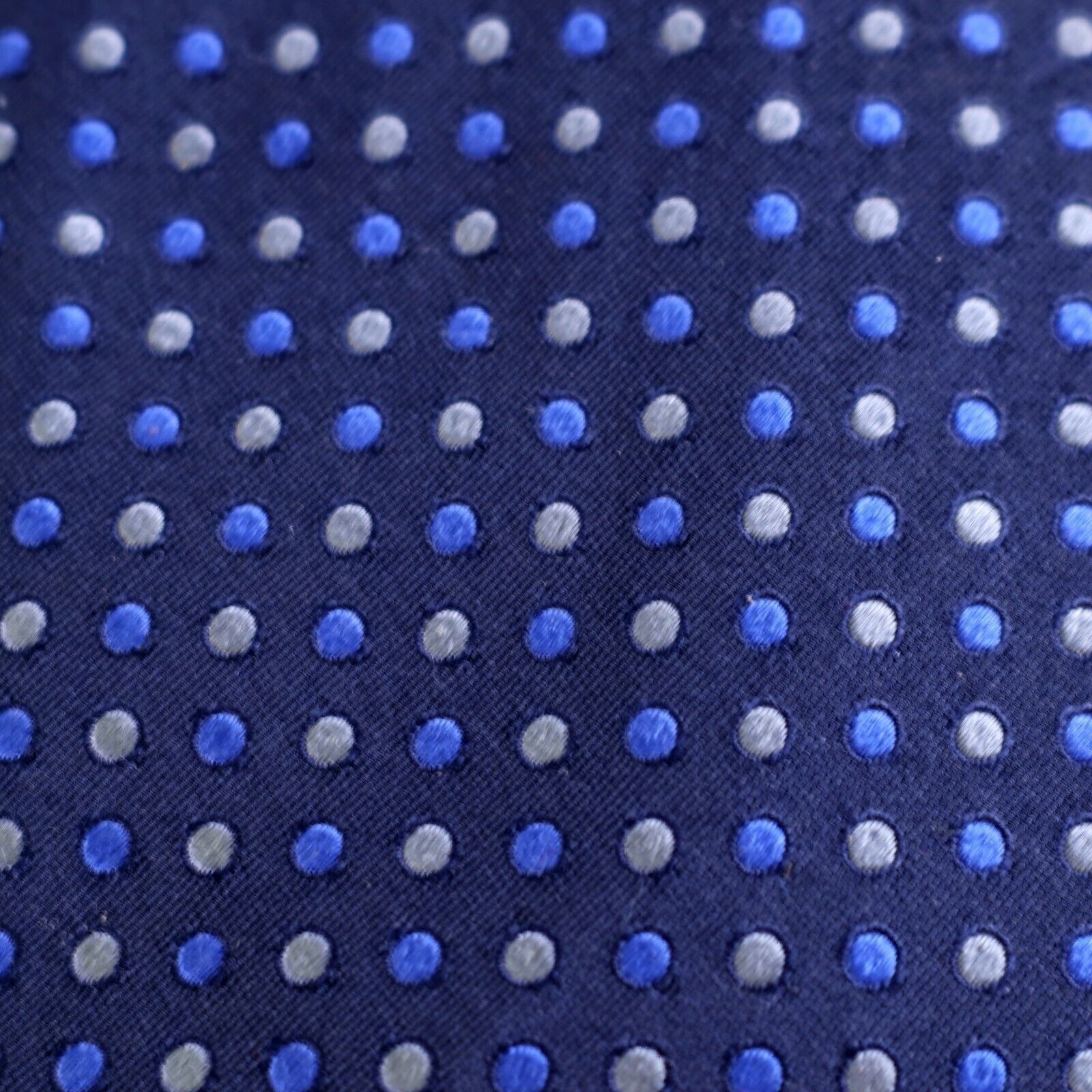 Express Express Blue Polka Dot Woven Italian Silk Tie Size ONE SIZE - 2 Thumbnail
