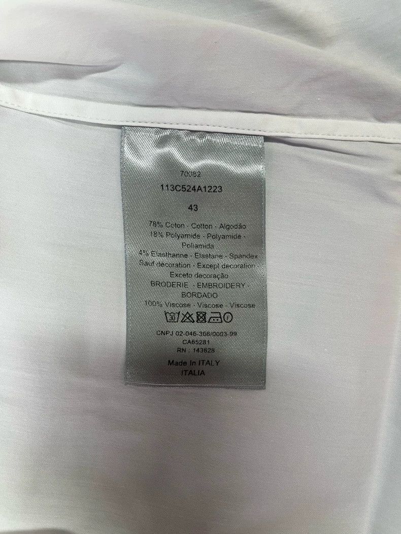 Dior Dior Size43 CD white long-sleeved shirt Size US XS / EU 42 / 0 - 5 Thumbnail