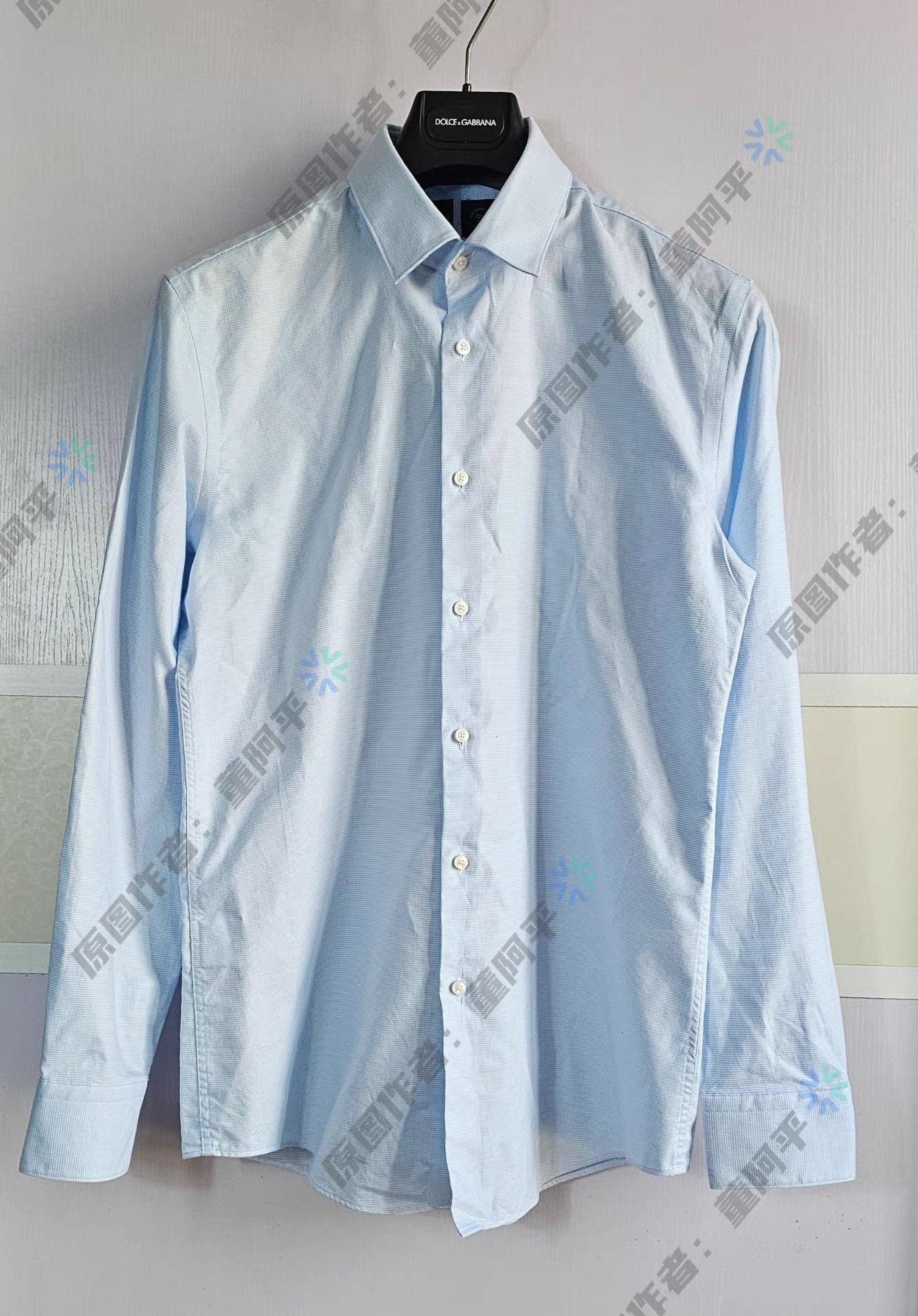 Hugo Boss HUGO BOSS Light Blue Small Plaid Long Sleeve Shirt Q4 Size US L / EU 52-54 / 3 - 1 Thumbnail